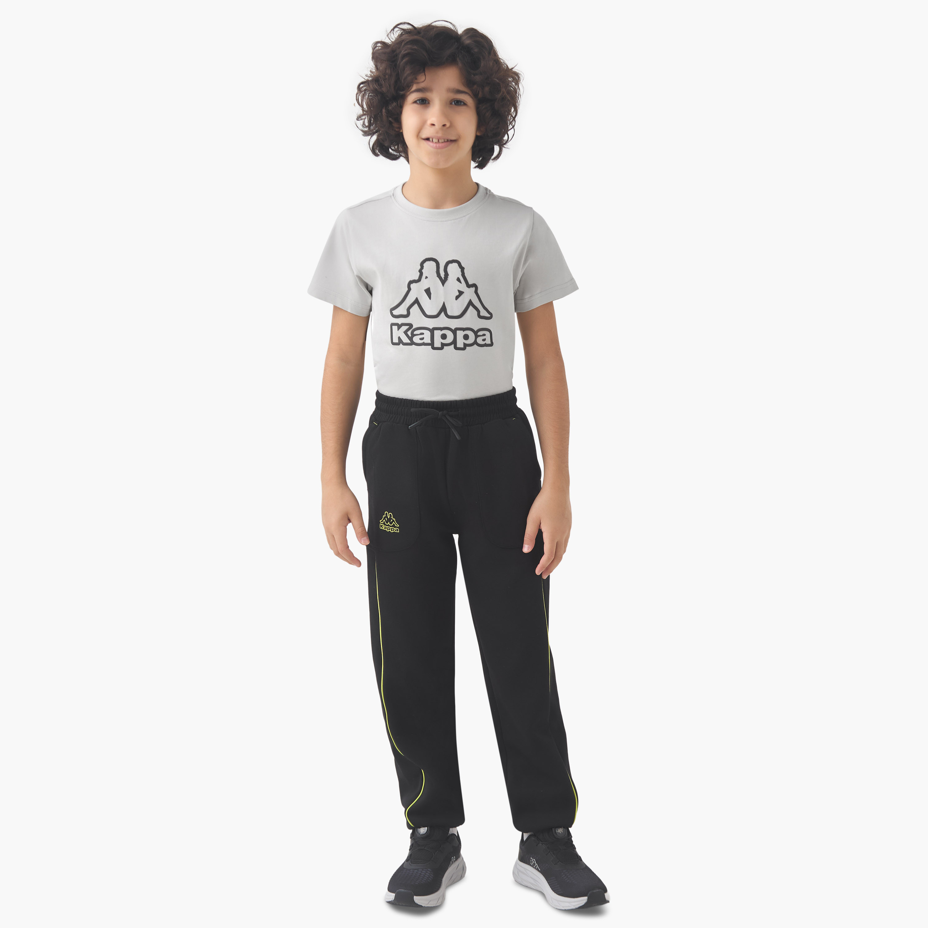 Kappa Boys Joggers with Logo Print - Cotton-boys-clothing-bottoms-joggersandtrackpants-image-2