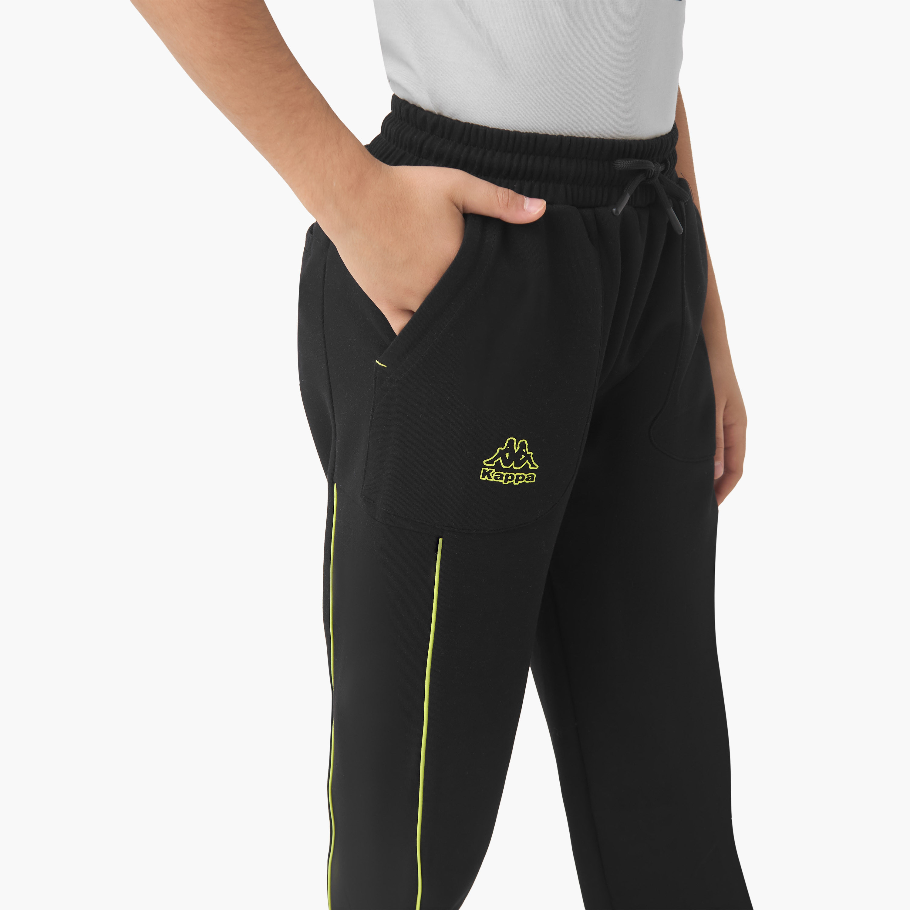 Kappa Boys Joggers with Logo Print - Cotton-boys-clothing-bottoms-joggersandtrackpants-image-4