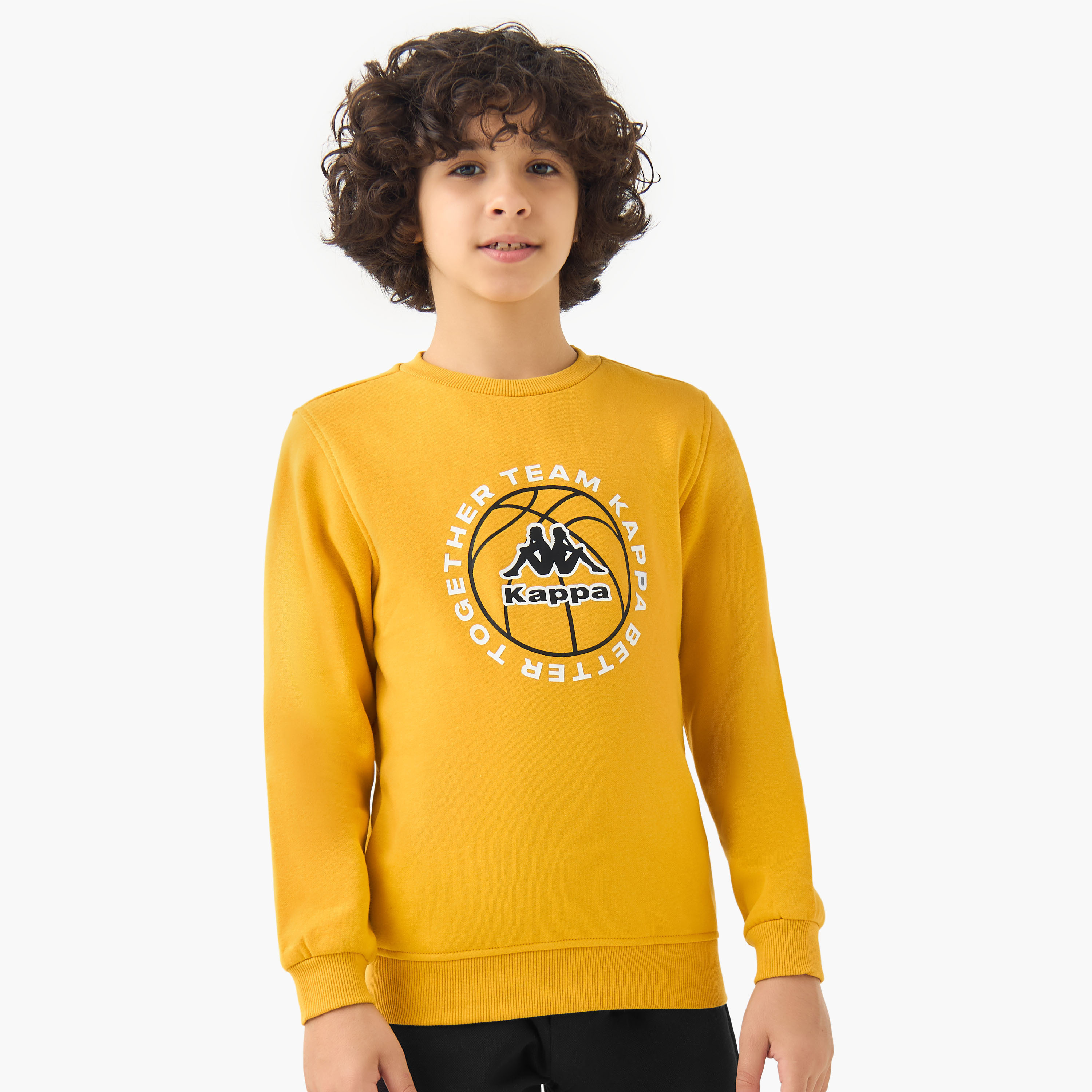 Kappa Boys Crew Neck Sweatshirt with Print - Long Sleeves-sports-boys-clothing-tops-image-1
