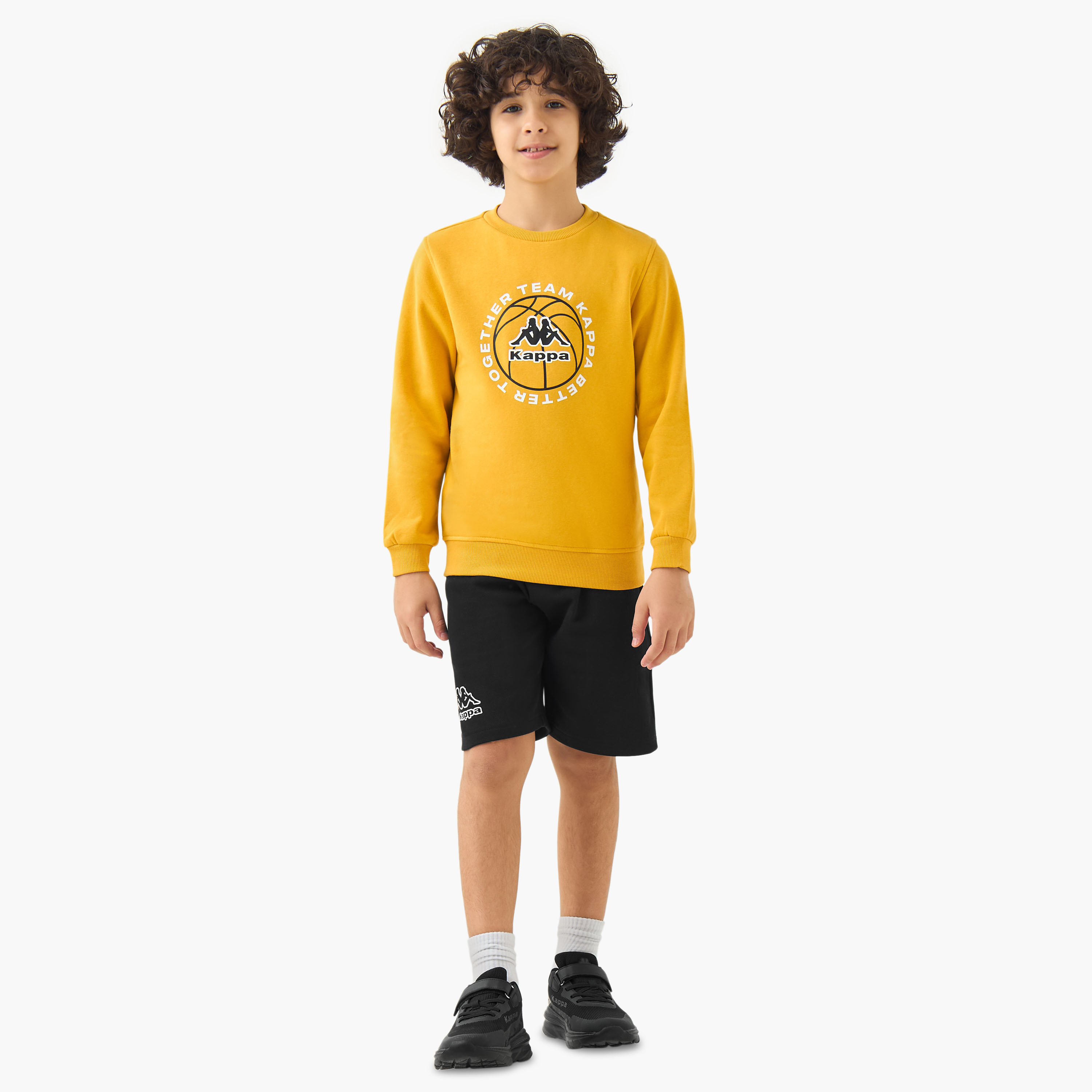 Kappa Boys Crew Neck Sweatshirt with Print - Long Sleeves-sports-boys-clothing-tops-image-2