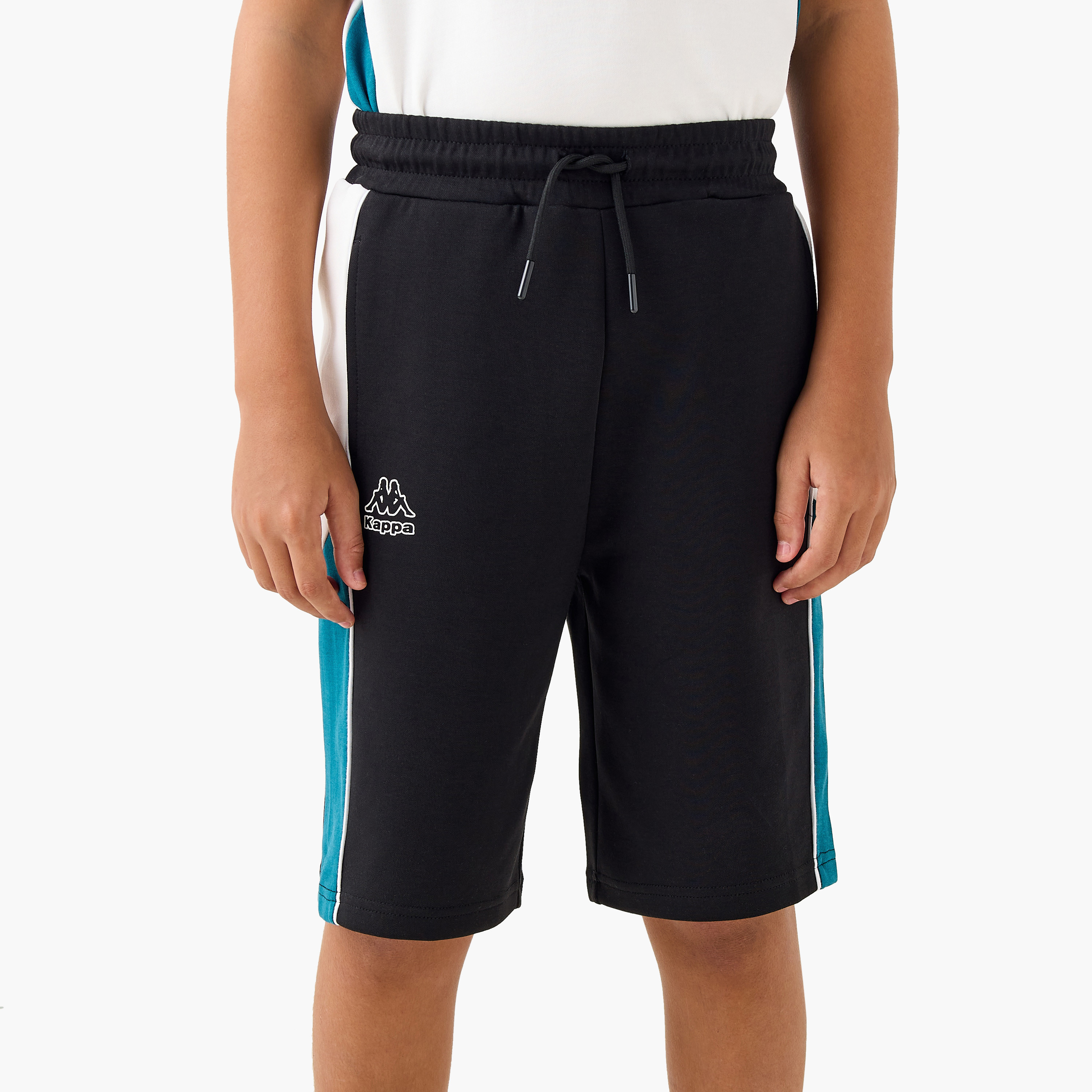 Kappa Colourblock Raglan Sleeve T-shirt and Shorts Set-boys-clothing-sportswear-sets-image-3