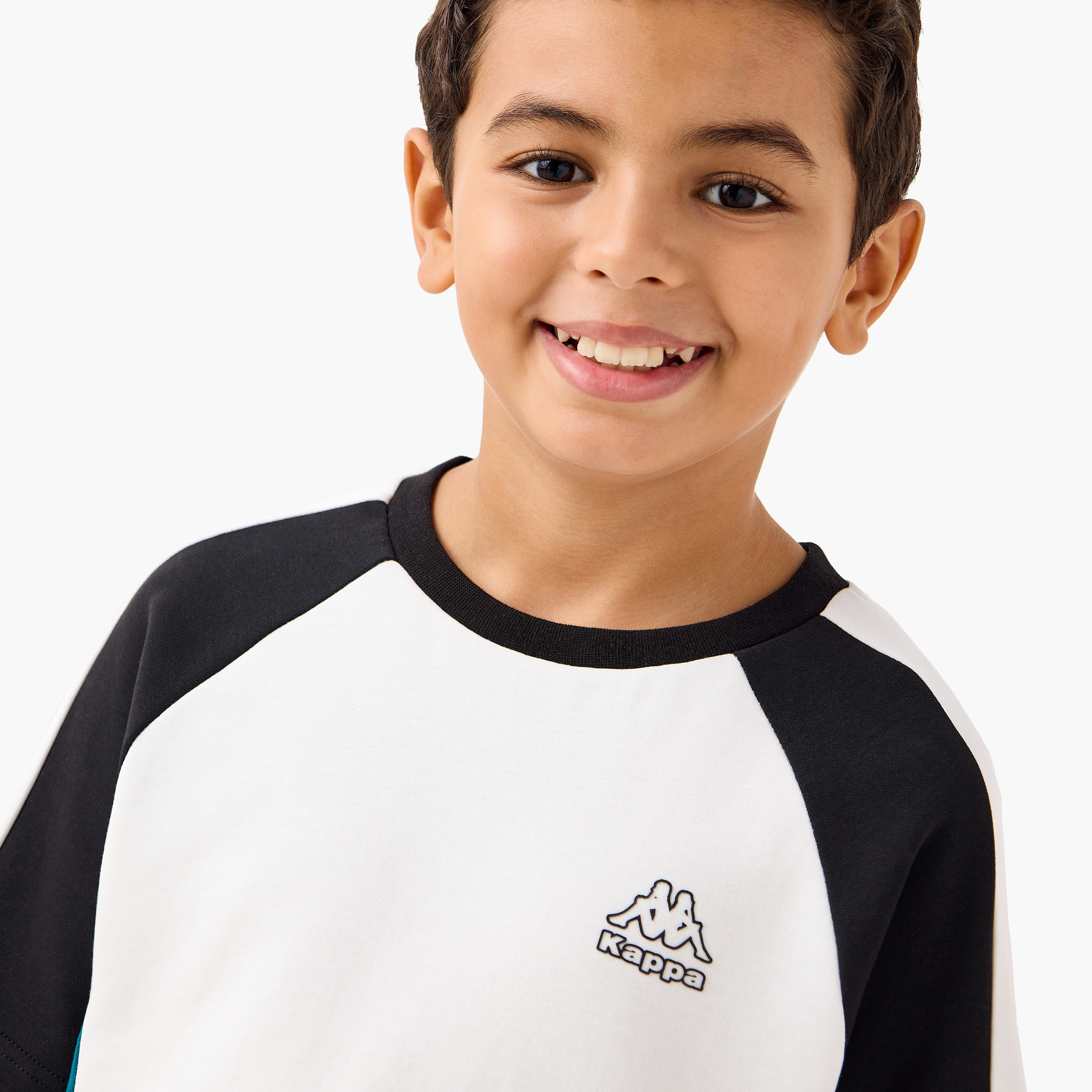Kappa Colourblock Raglan Sleeve T-shirt and Shorts Set-boys-clothing-sportswear-sets-image-5