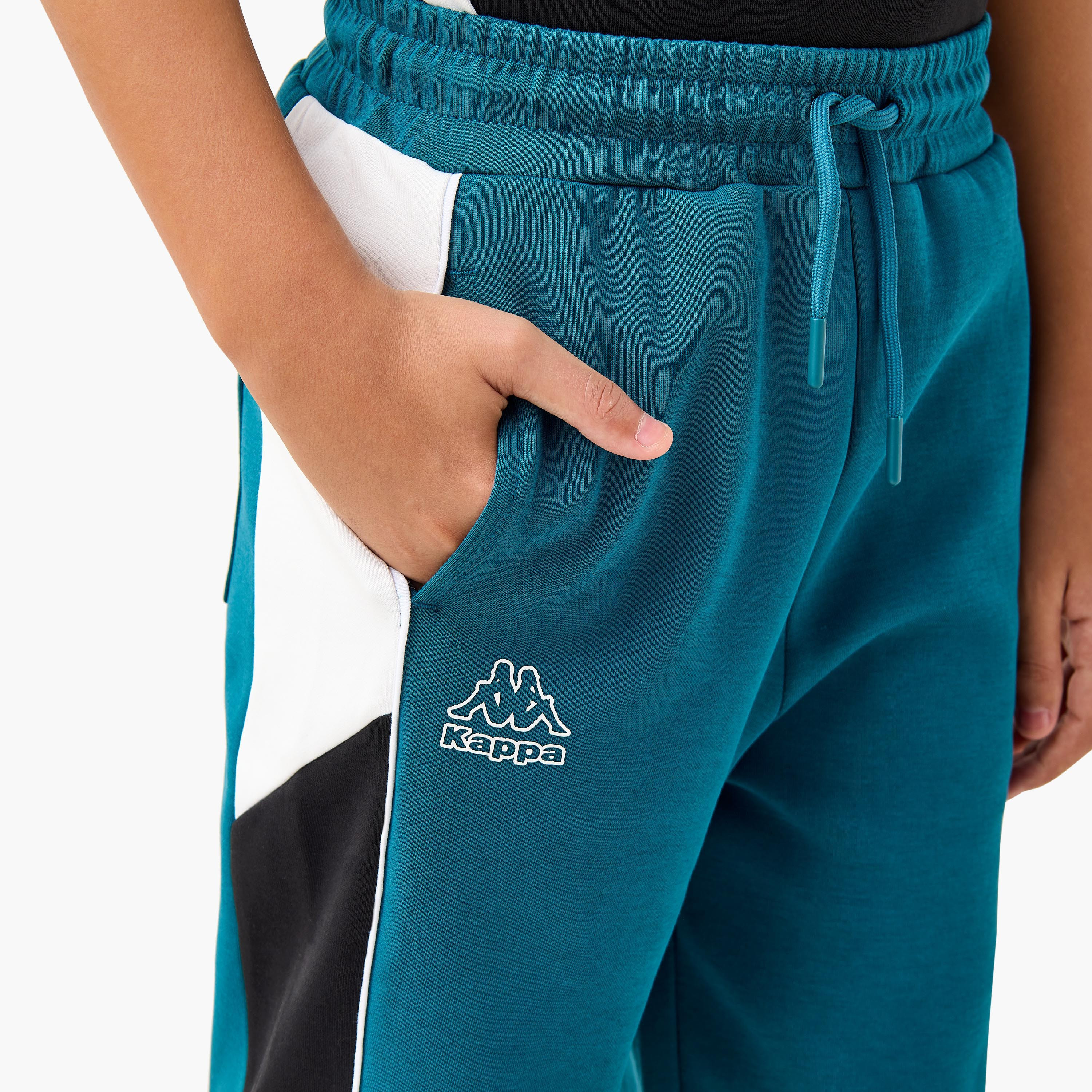 Kappa Colourblock Raglan Sleeve T-shirt and Shorts Set-boys-clothing-sportswear-sets-image-6