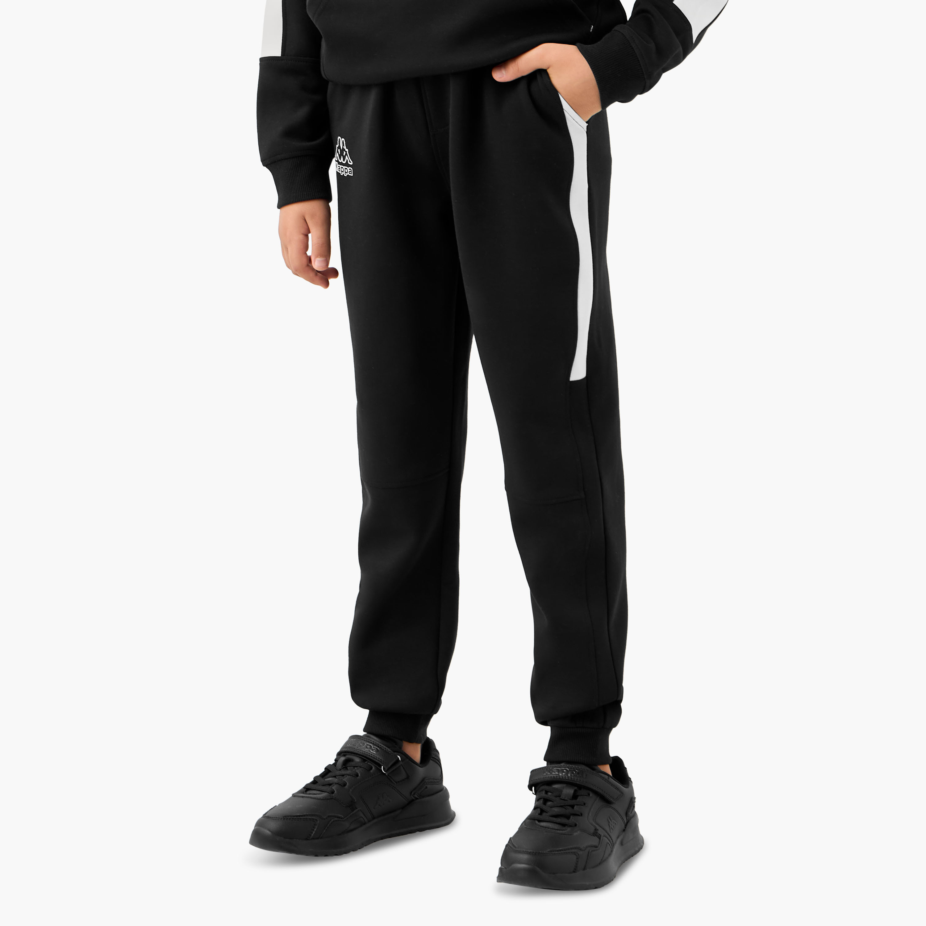 Kappa Logo Print Hooded Sweatshirt and Joggers Set-boys-clothing-sportswear-sets-image-3