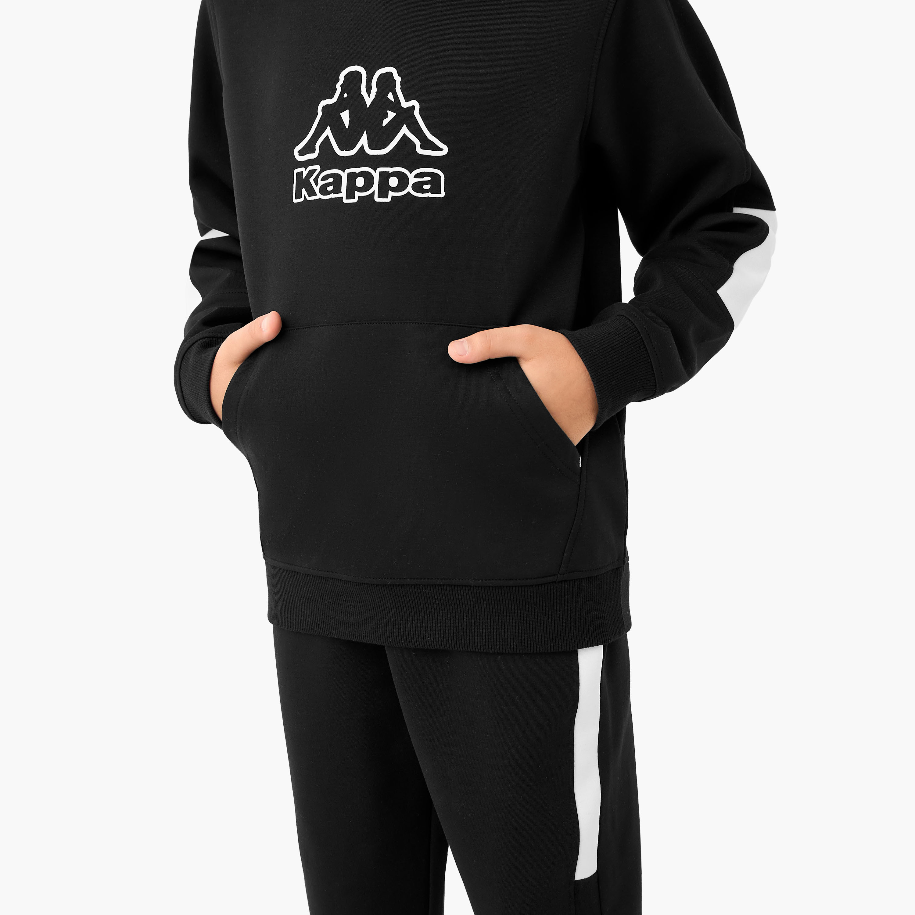 Kappa Logo Print Hooded Sweatshirt and Joggers Set-boys-clothing-sportswear-sets-image-5