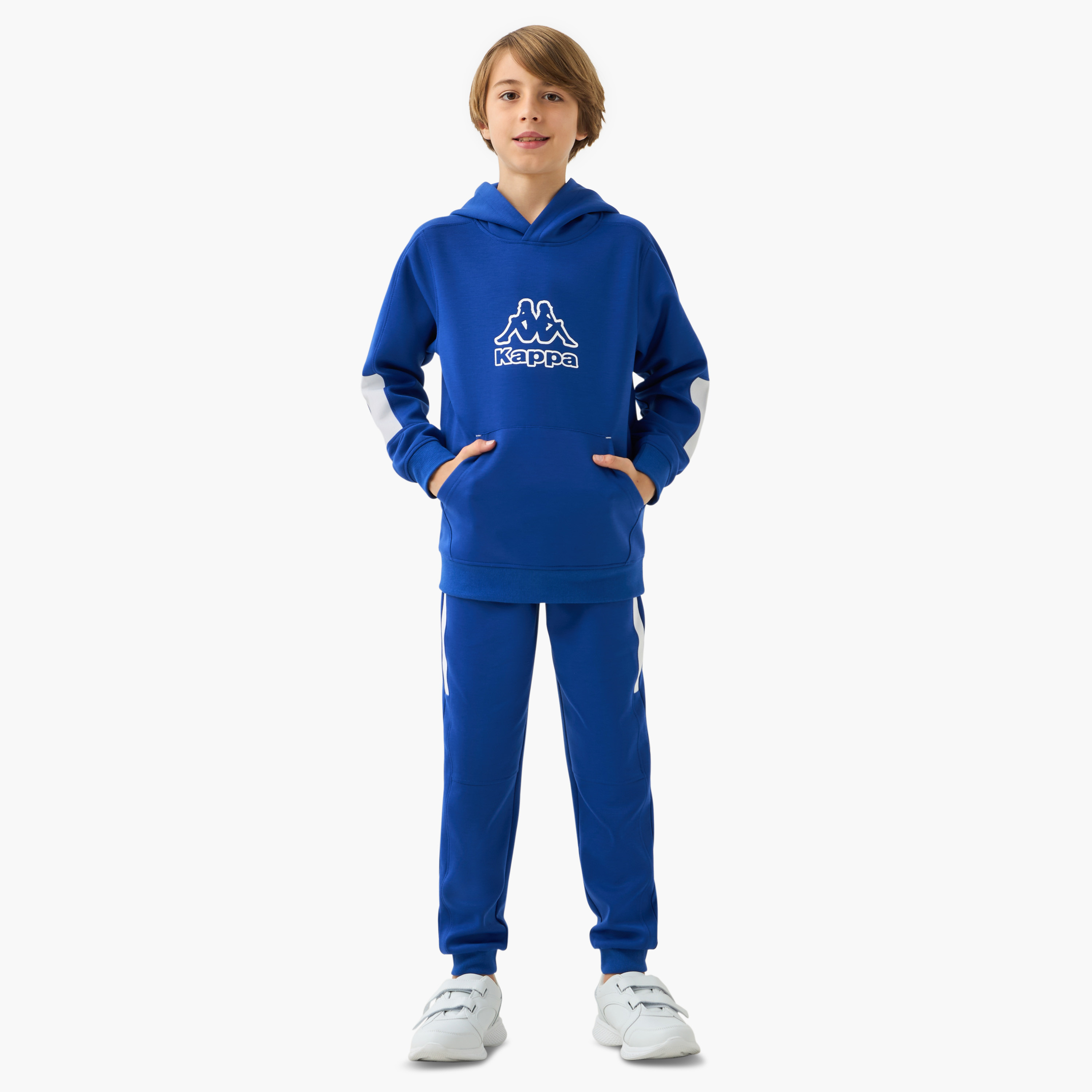 Kappa Logo Print Hooded Sweatshirt and Joggers Set-sports-boys-clothing-sets-image-1