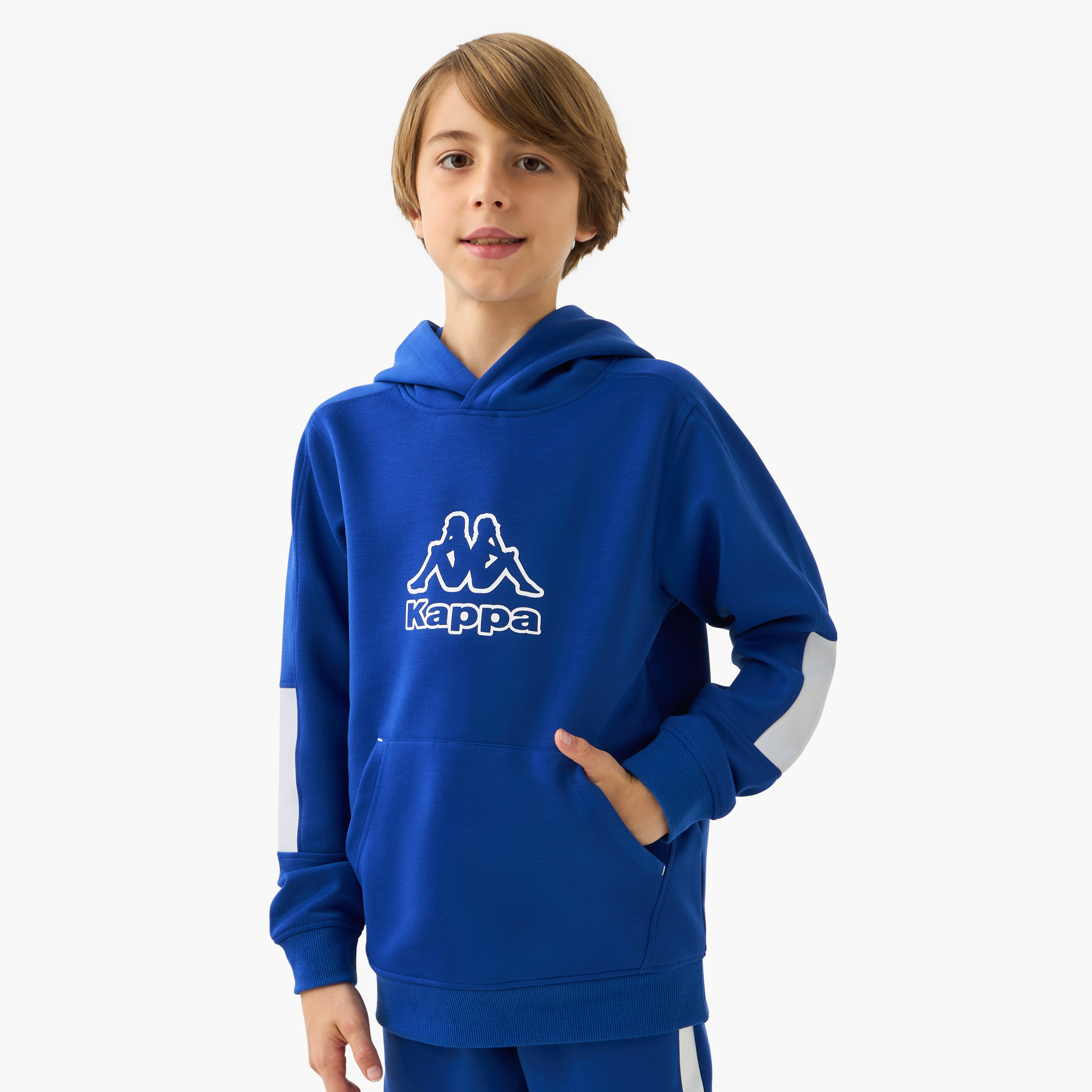 Kappa Logo Print Hooded Sweatshirt and Joggers Set-sports-boys-clothing-sets-image-2