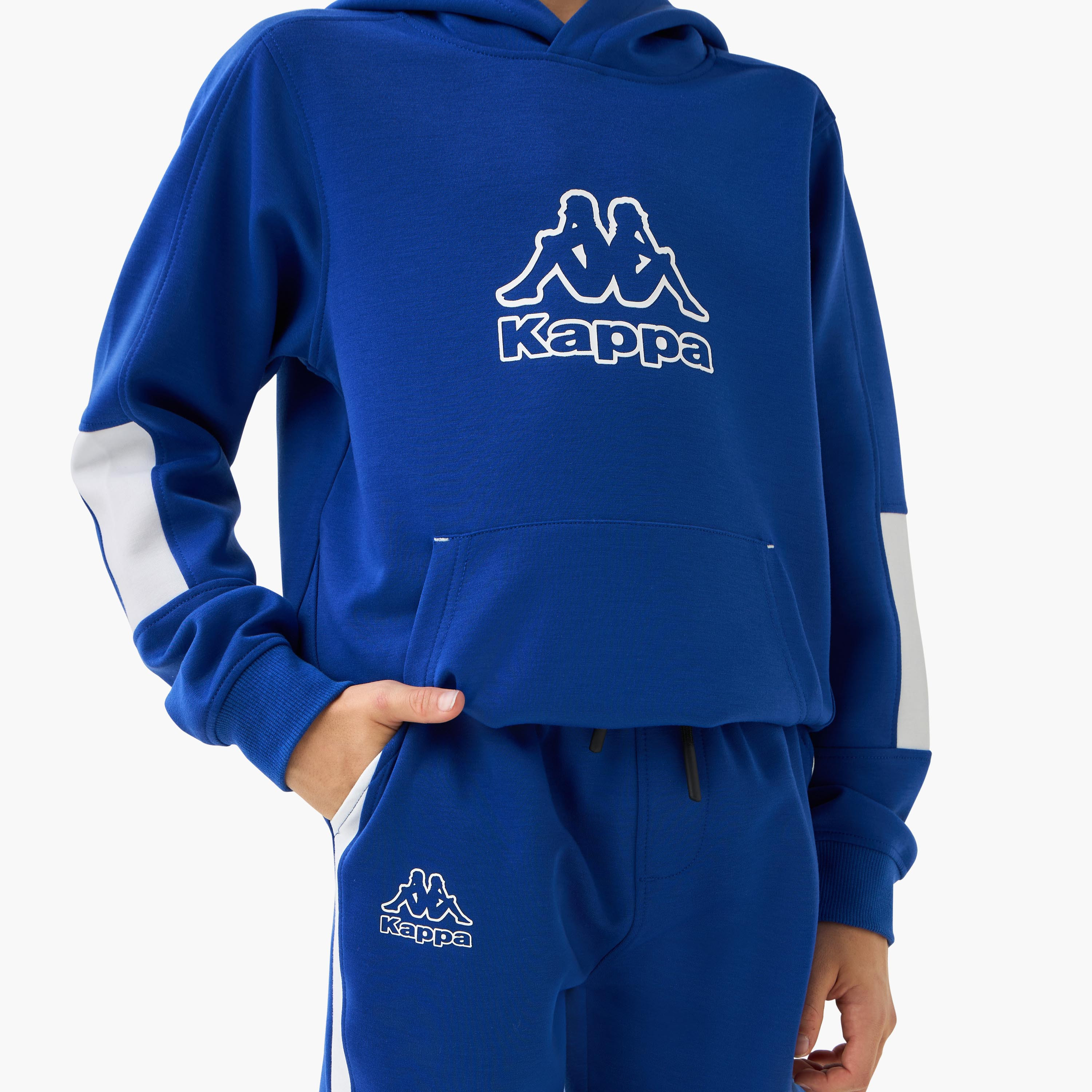 Kappa Logo Print Hooded Sweatshirt and Joggers Set-sports-boys-clothing-sets-image-5
