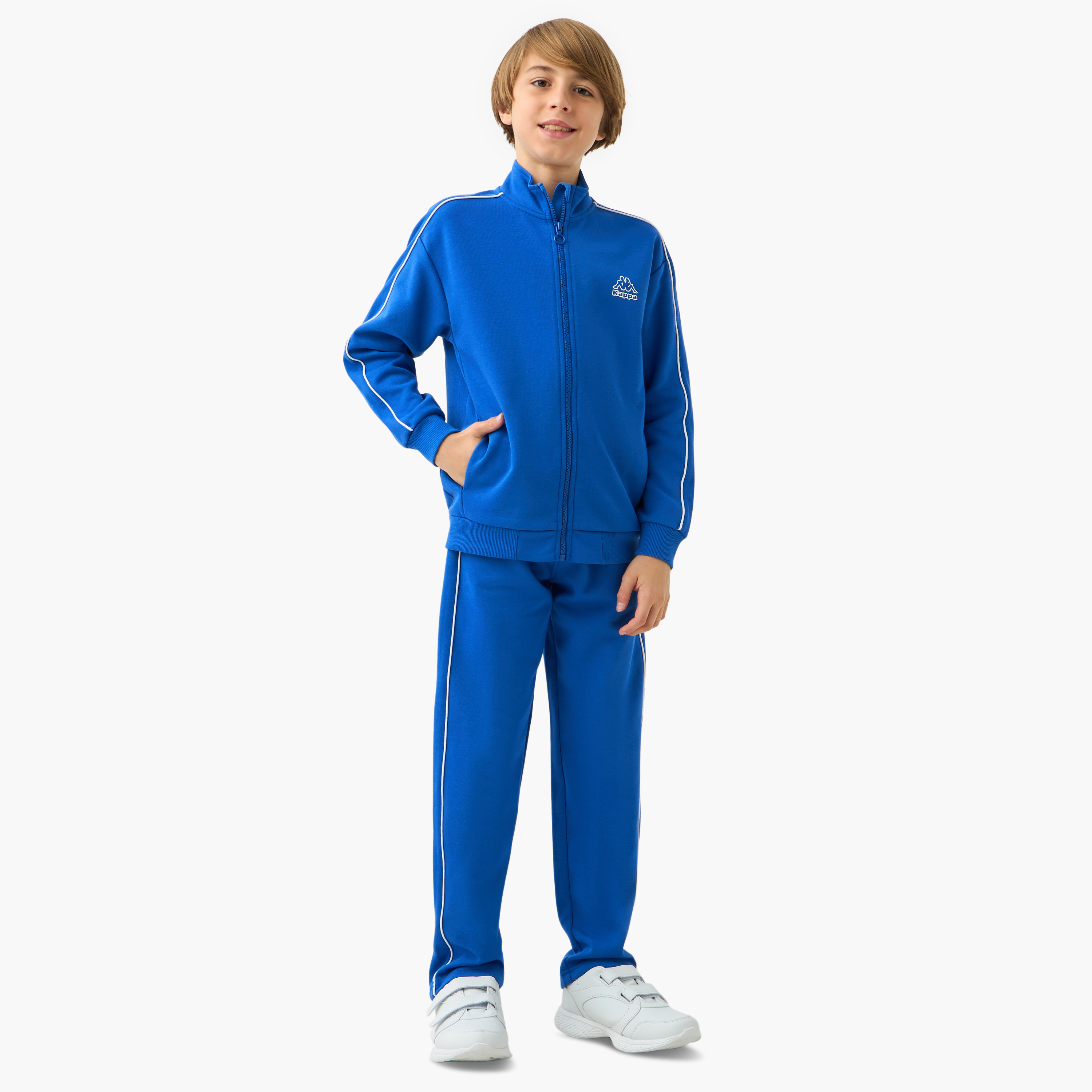 Kappa Logo Print Sweatshirt and Track Pants Set-boys-clothing-setsandcoords-image-1