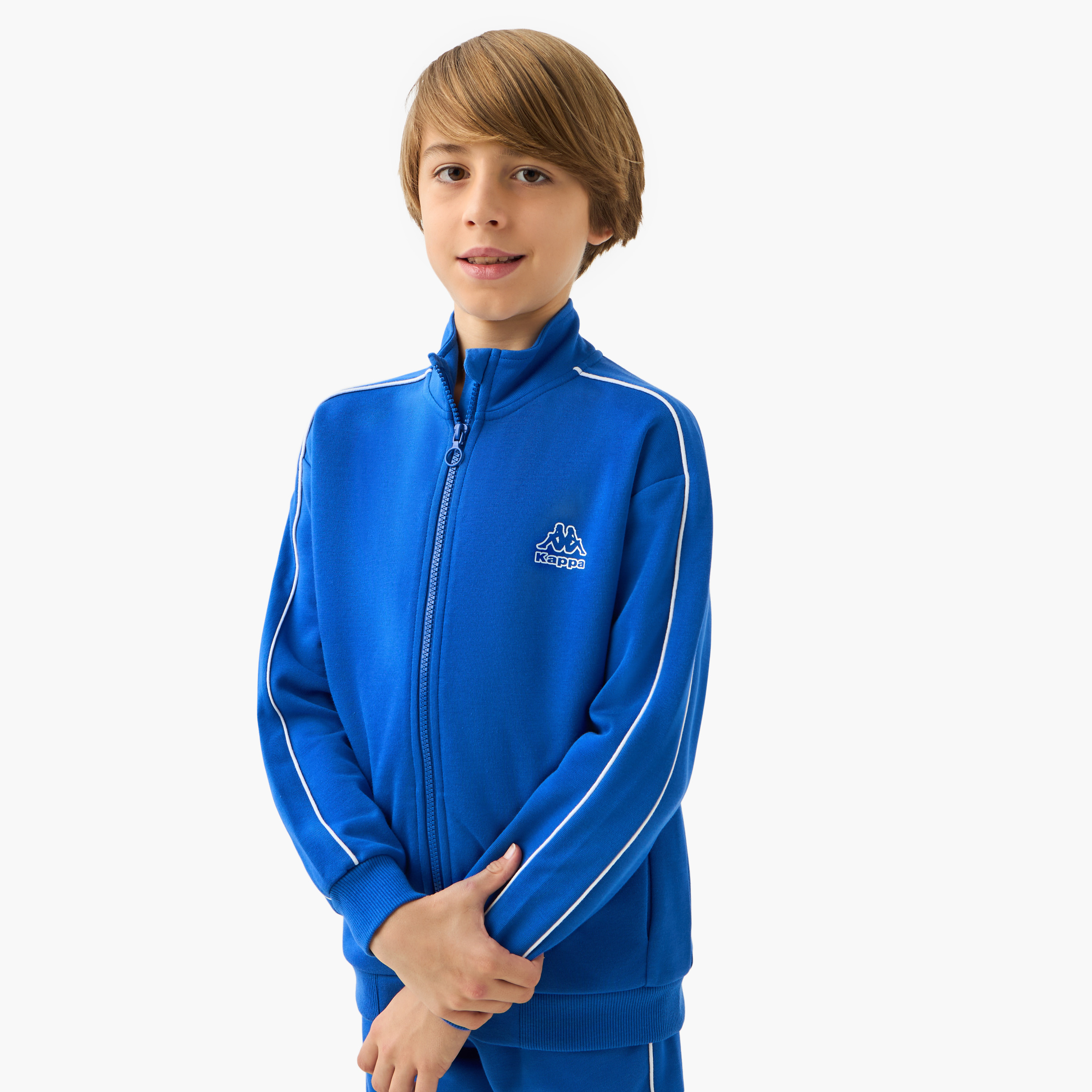 Kappa Logo Print Sweatshirt and Track Pants Set-boys-clothing-setsandcoords-image-2