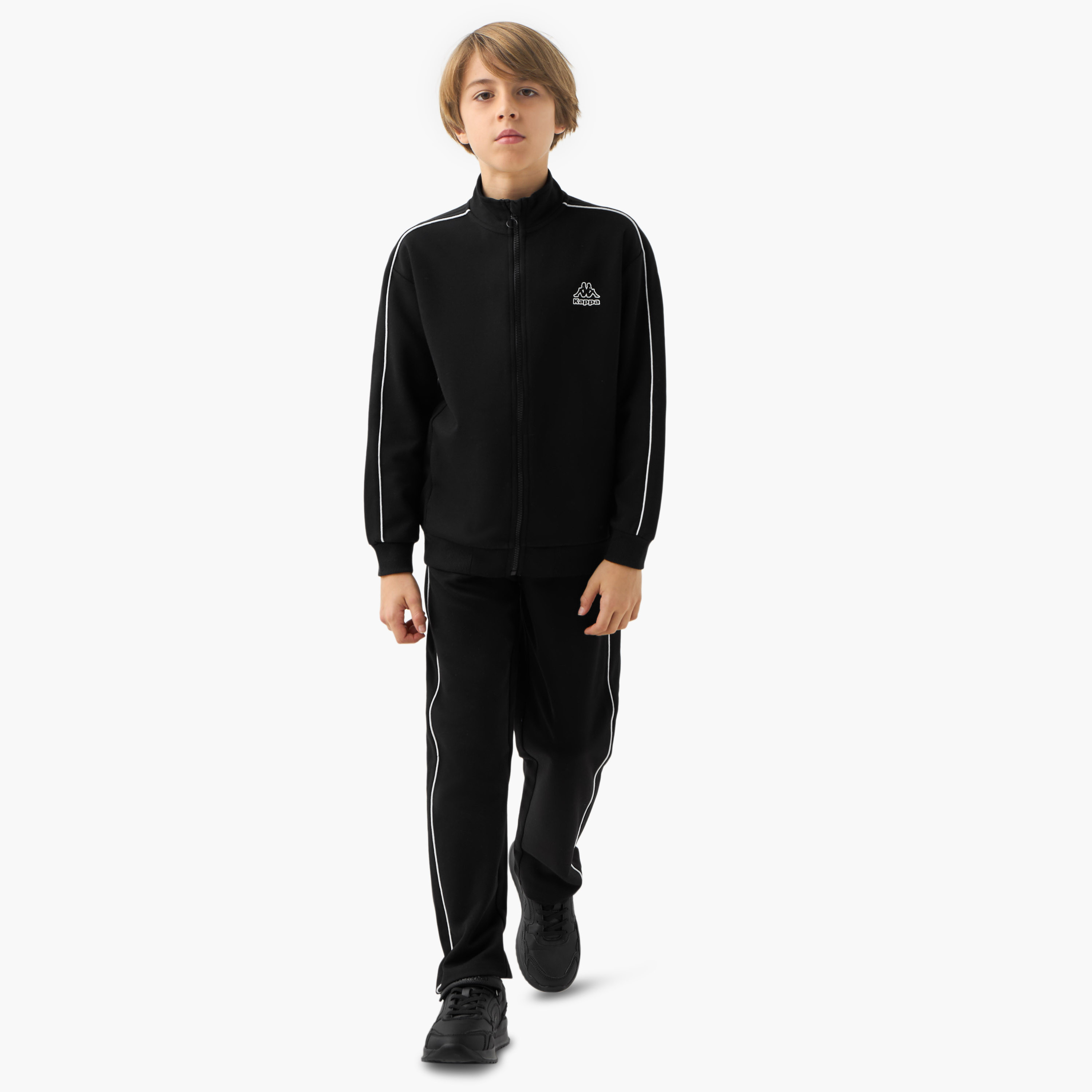 Kappa Logo Print Sweatshirt and Track Pants Set-boys-clothing-sportswear-sets-image-1