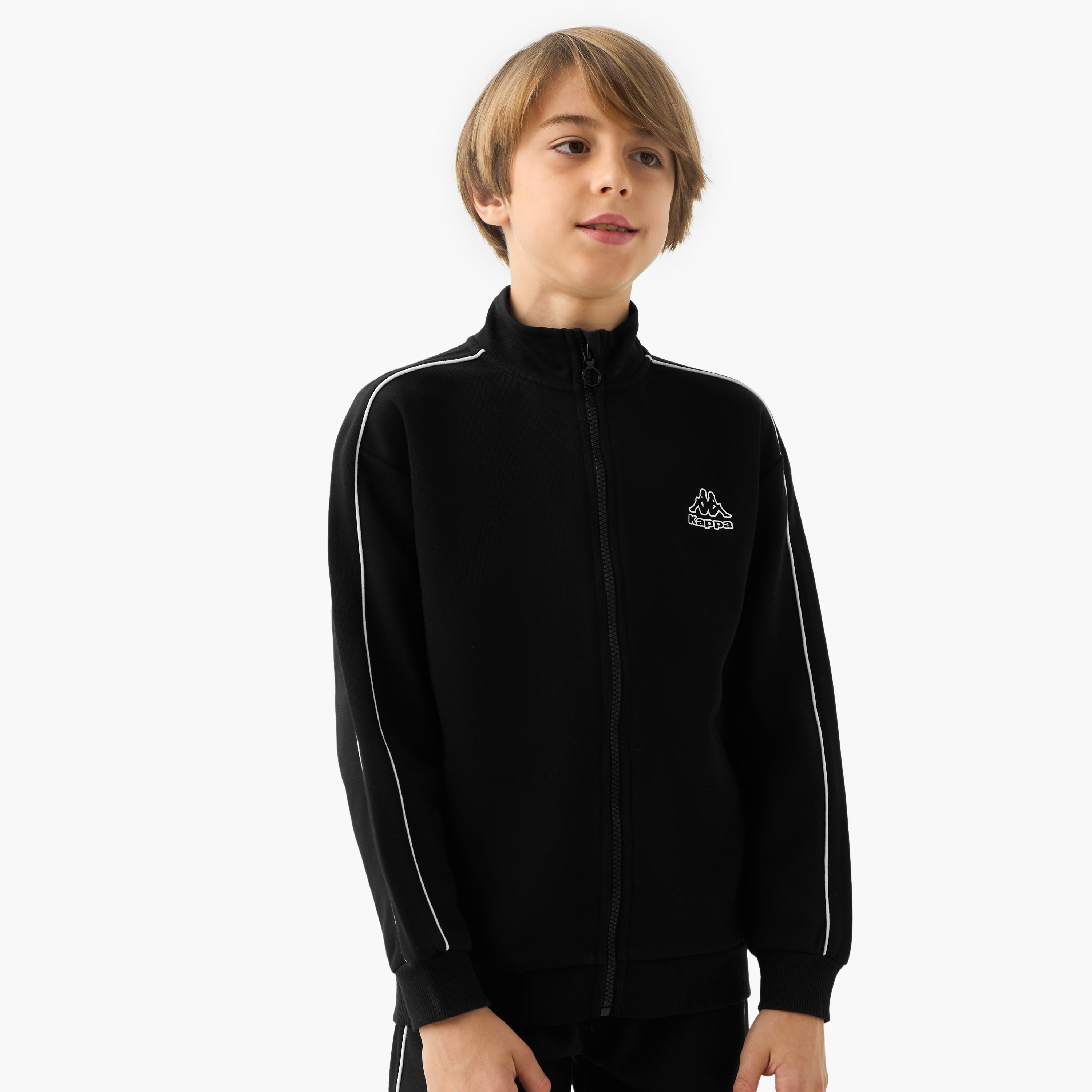 Kappa Logo Print Sweatshirt and Track Pants Set-boys-clothing-sportswear-sets-image-2