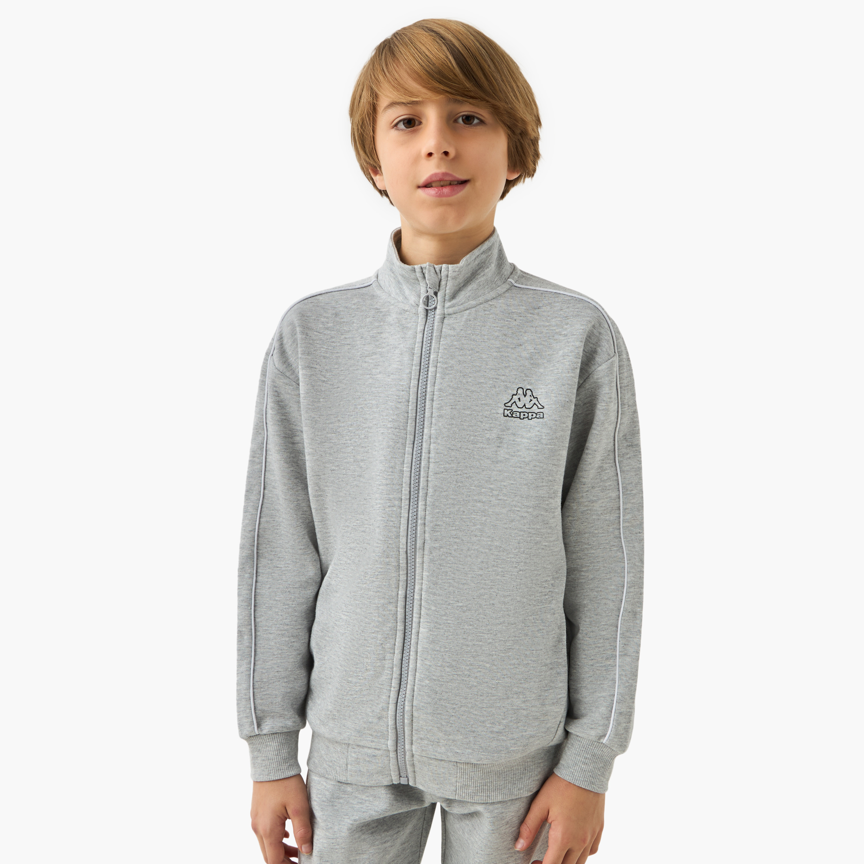 Kappa Logo Print Sweatshirt and Track Pants Set-boys-clothing-setsandcoords-image-2