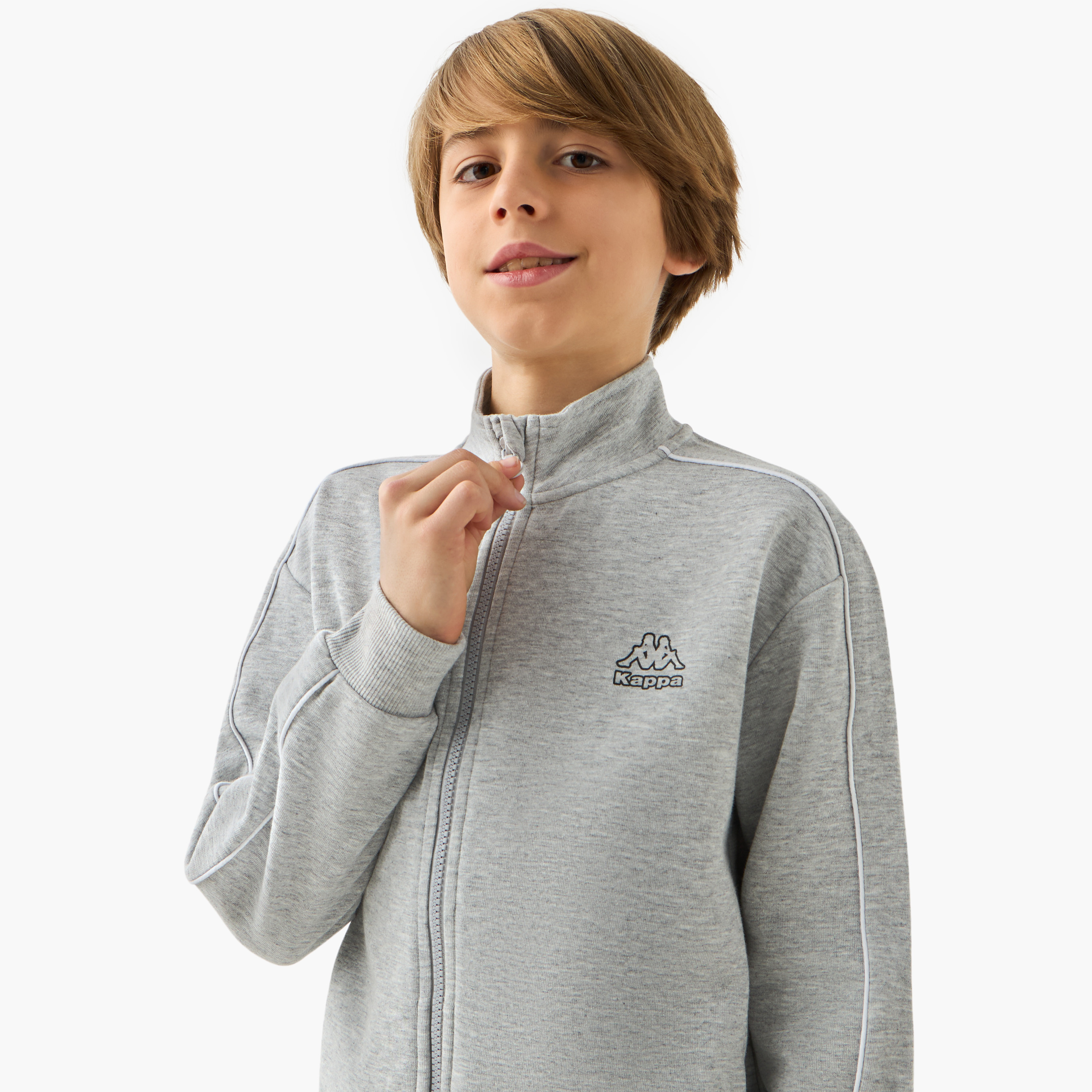 Kappa Logo Print Sweatshirt and Track Pants Set-boys-clothing-setsandcoords-image-5