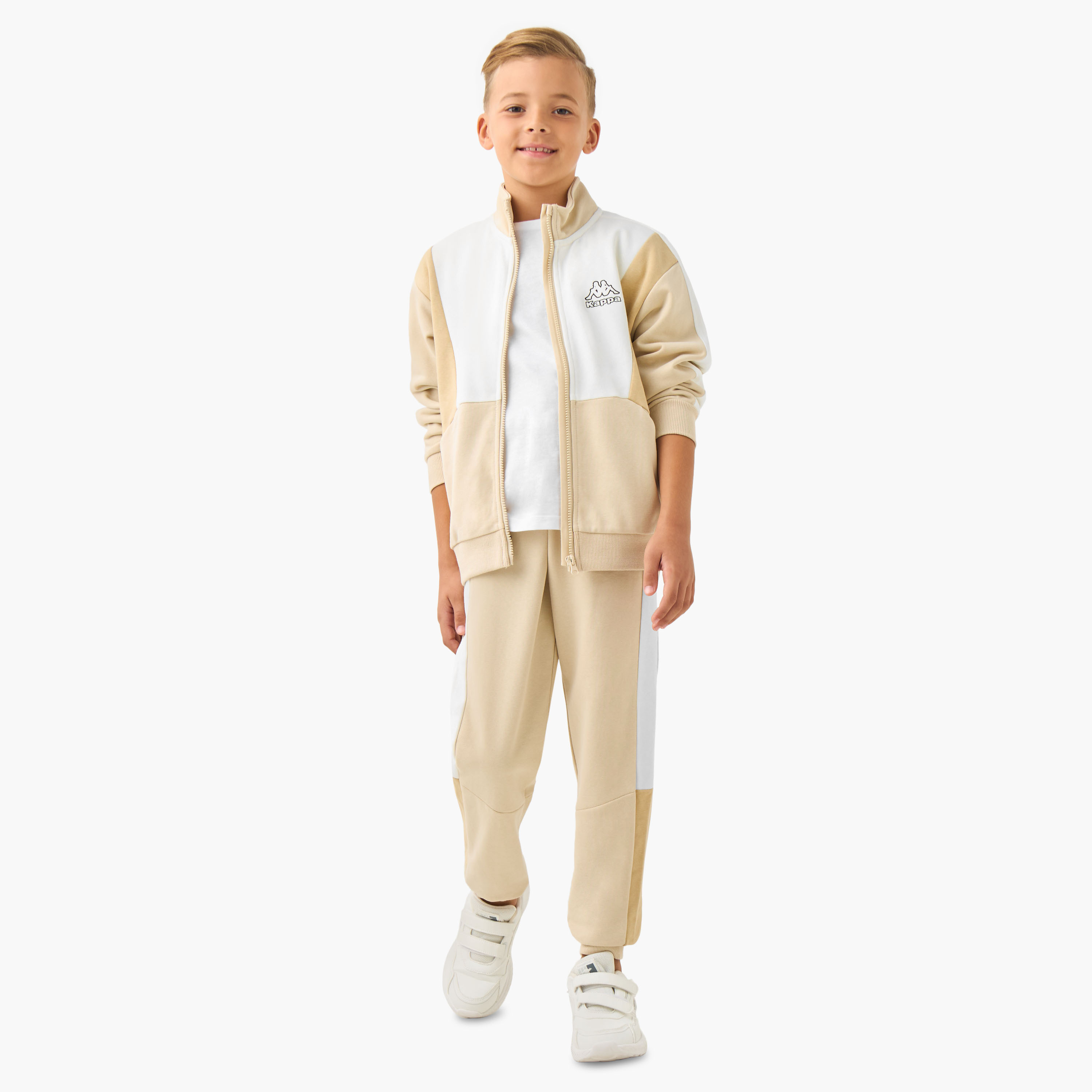 Kappa Boys Jacket and Joggers Set with Panel Detail - Long Sleeves - High Neck-boys-clothing-sportswear-sets-image-1