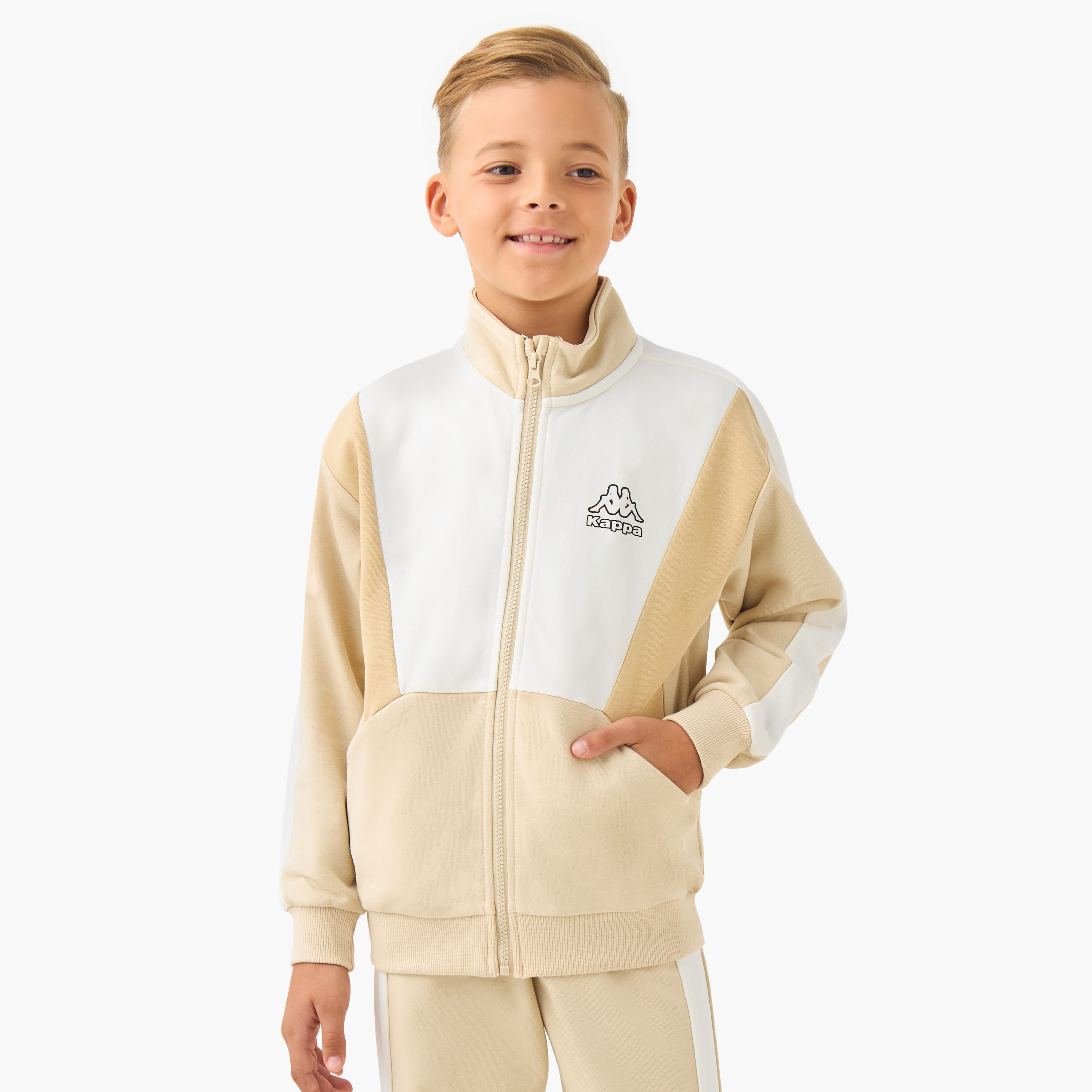 Kappa Boys Jacket and Joggers Set with Panel Detail - Long Sleeves - High Neck-boys-clothing-sportswear-sets-image-2