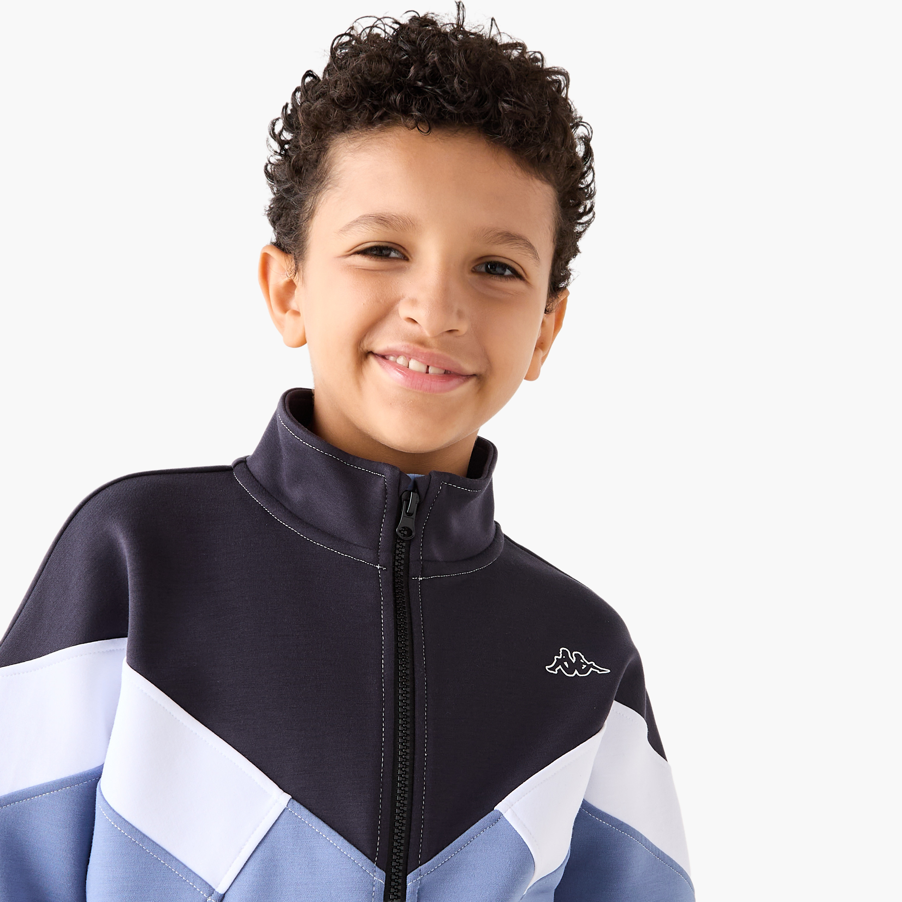 Kappa Panelled Zip Through Jacket and Joggers Set-boys-clothing-setsandcoords-image-5