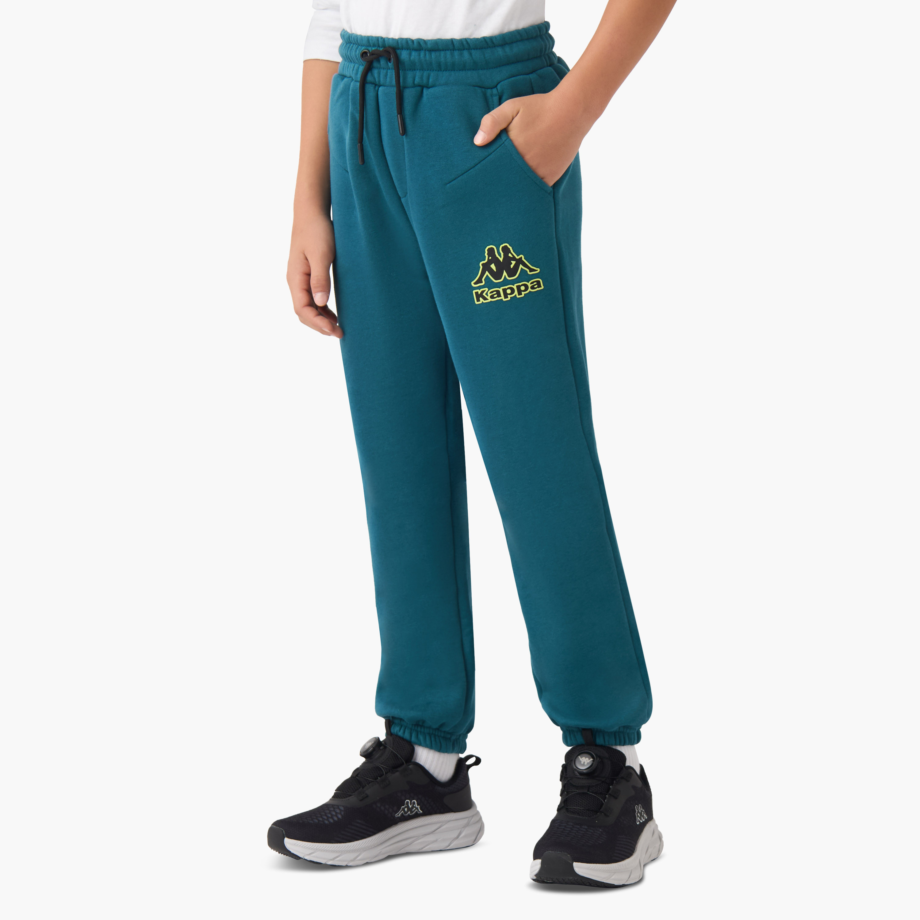 Kappa Boys Sweatshirt and Joggers Set with Logo Print - Cotton Blend - Long Sleeves - Hood-boys-clothing-sportswear-sets-image-3