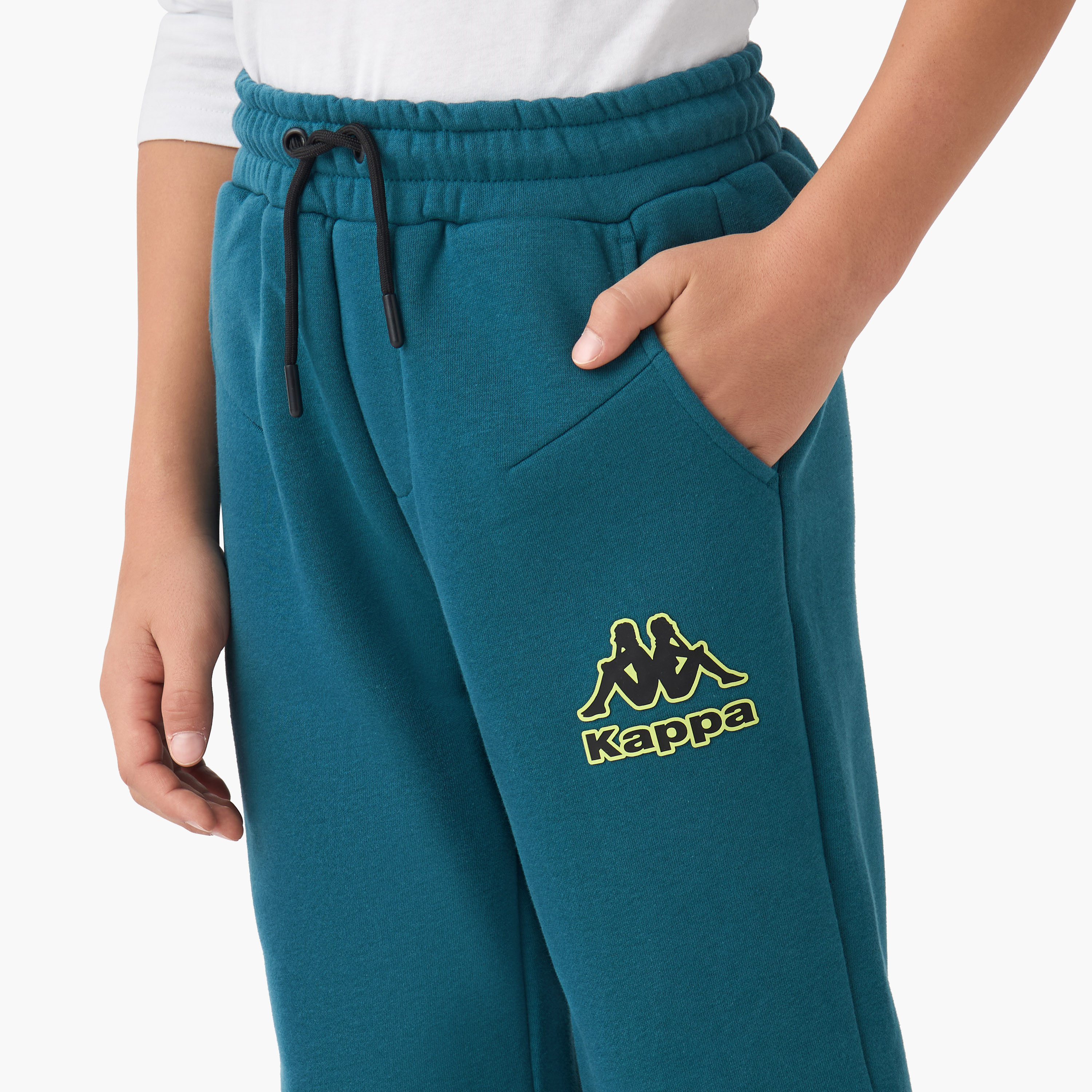 Kappa Boys Sweatshirt and Joggers Set with Logo Print - Cotton Blend - Long Sleeves - Hood-boys-clothing-sportswear-sets-image-5