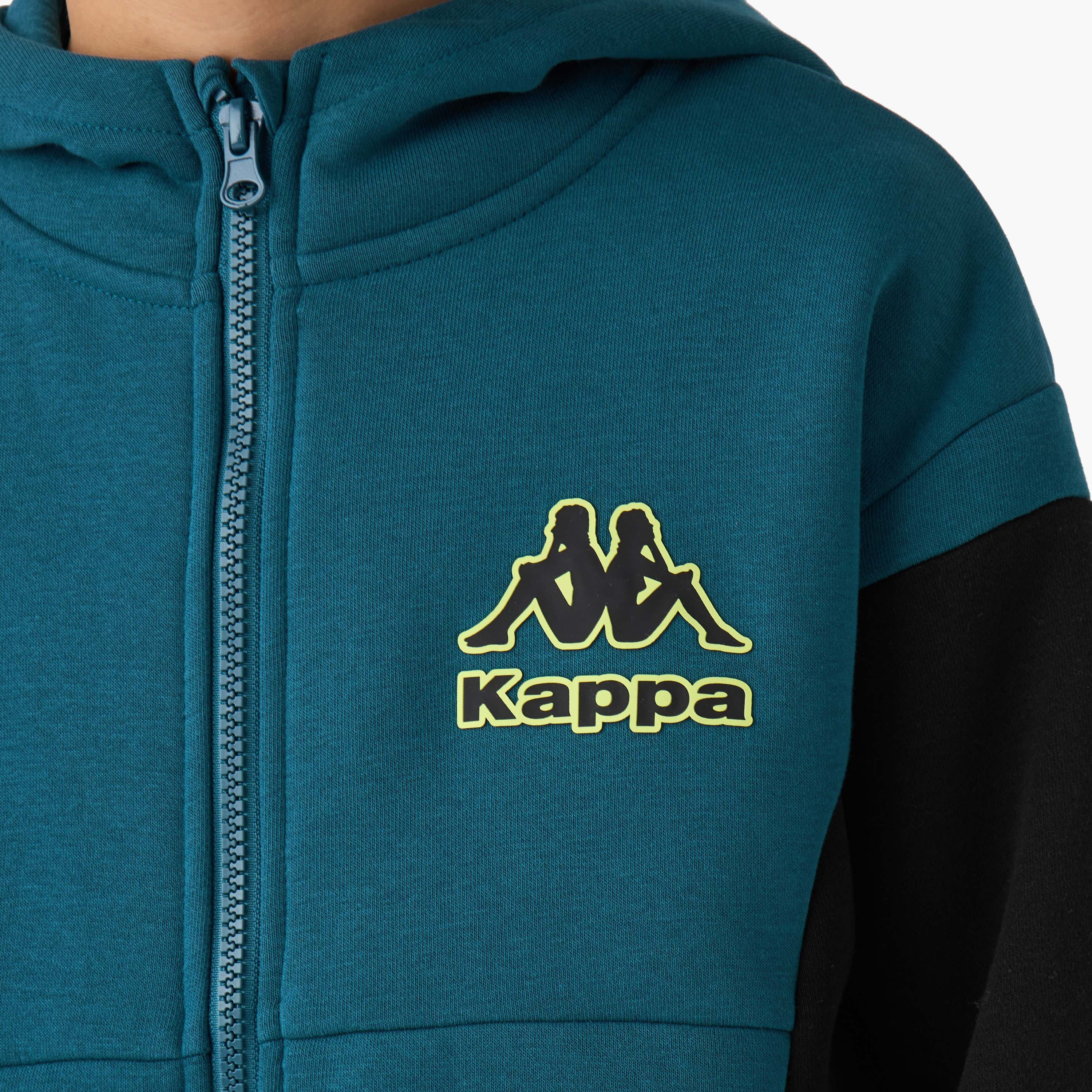 Kappa Boys Sweatshirt and Joggers Set with Logo Print - Cotton Blend - Long Sleeves - Hood-boys-clothing-sportswear-sets-image-6