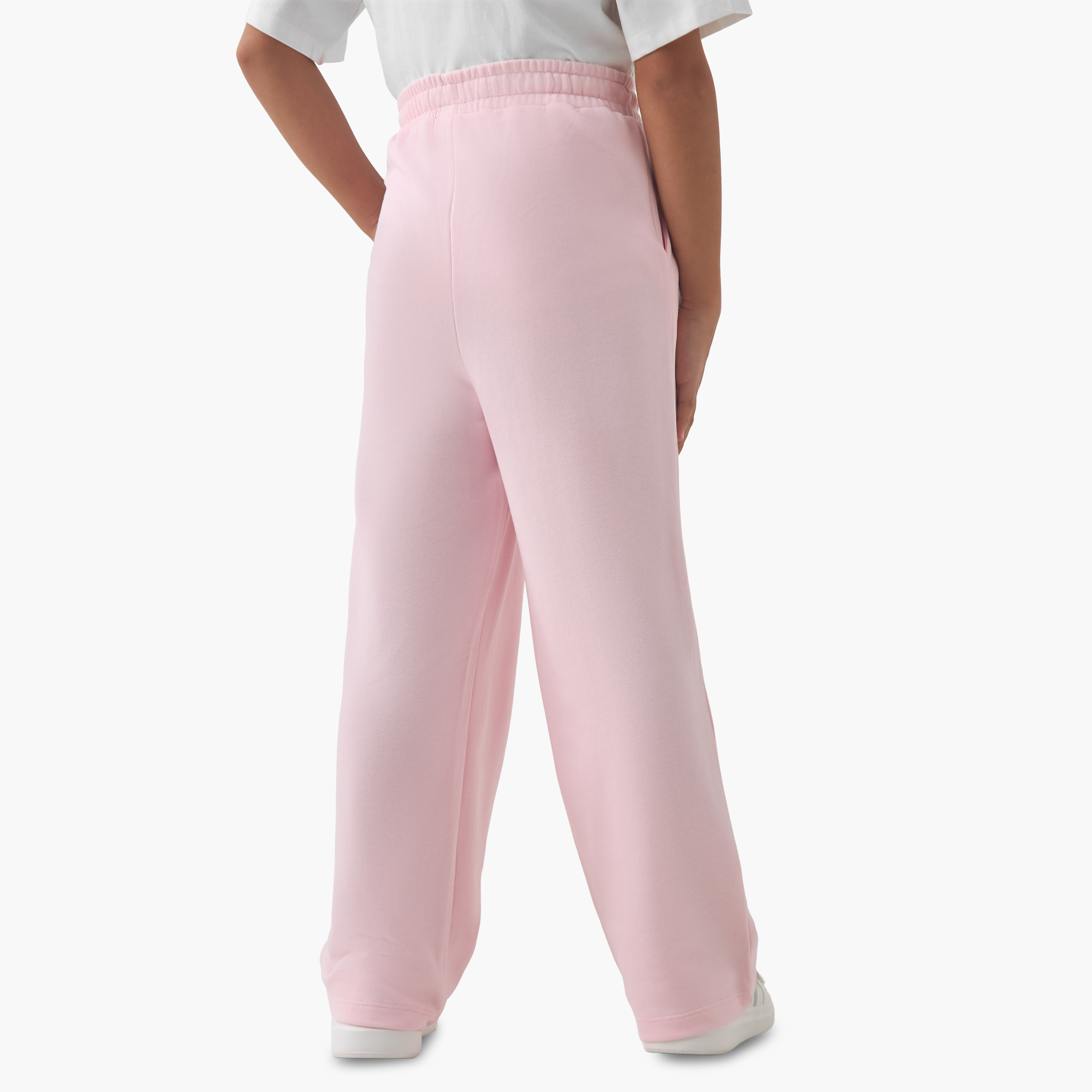 Juniors Girls Wide Leg Track Pants with Pockets - Cotton - Drawstring Waist-girls-clothing-bottoms-joggersandtrackpants-image-3