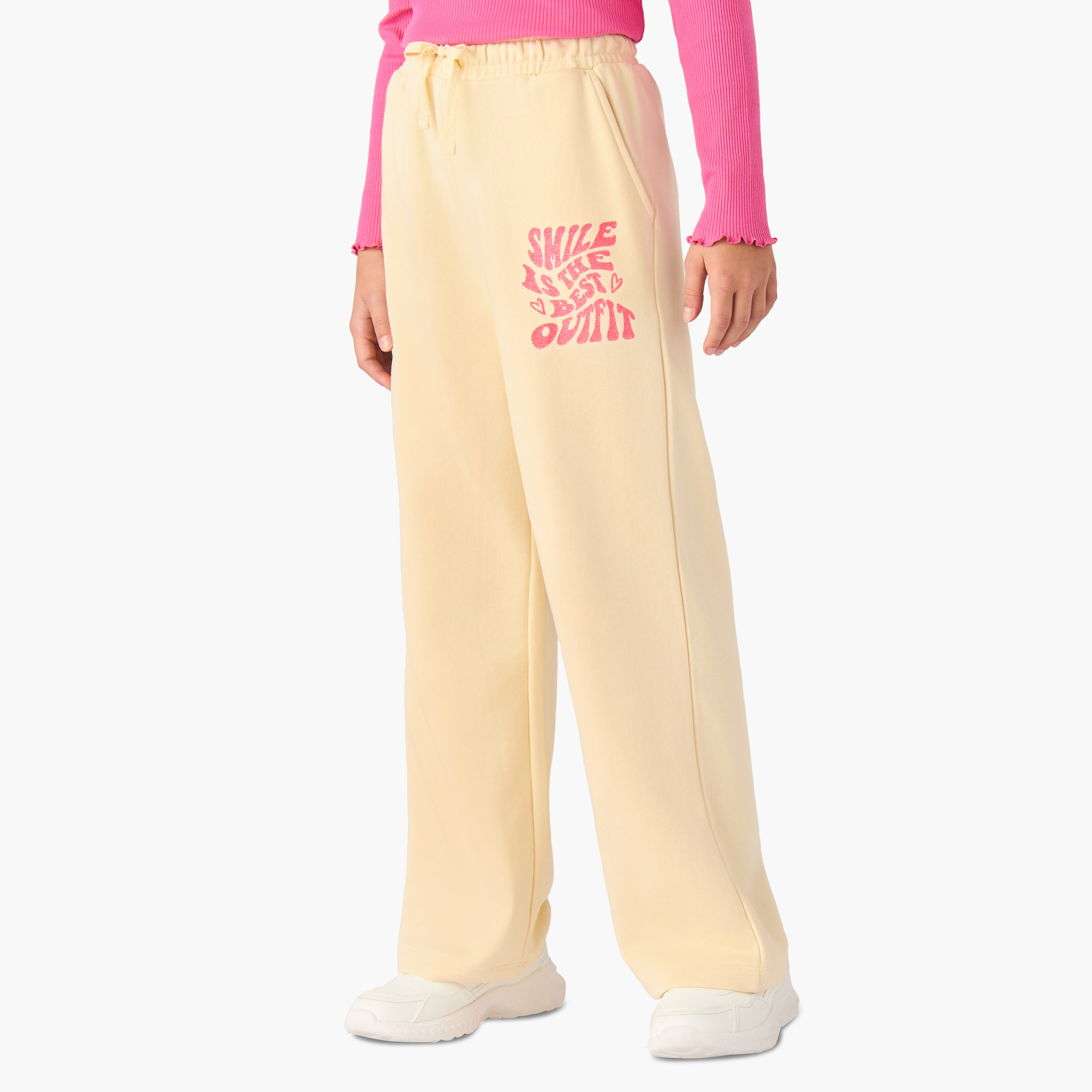 Juniors Girls Track Pants with Print - Cotton-girls-clothing-bottoms-joggersandtrackpants-image-1