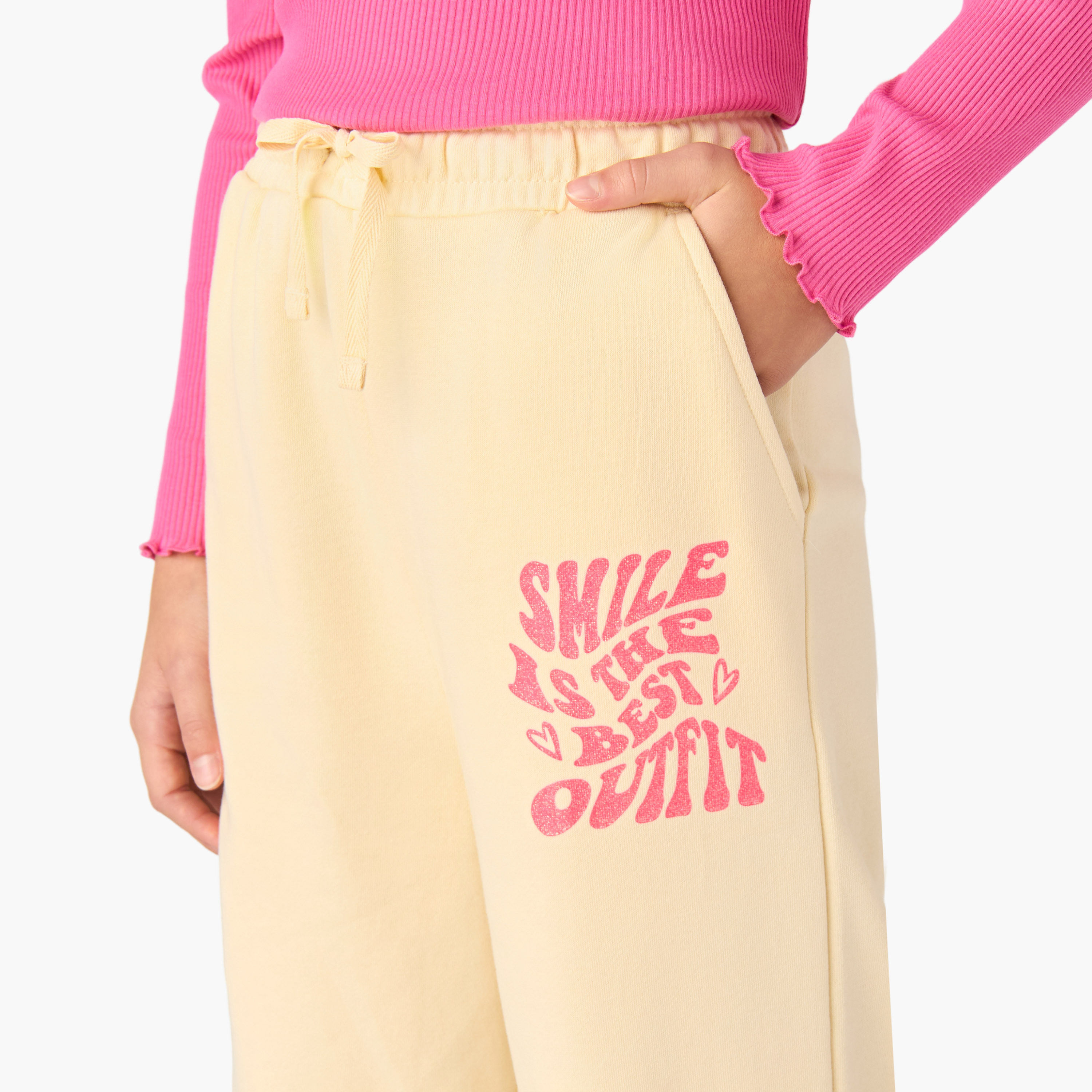 Juniors Girls Track Pants with Print - Cotton-girls-clothing-bottoms-joggersandtrackpants-image-4