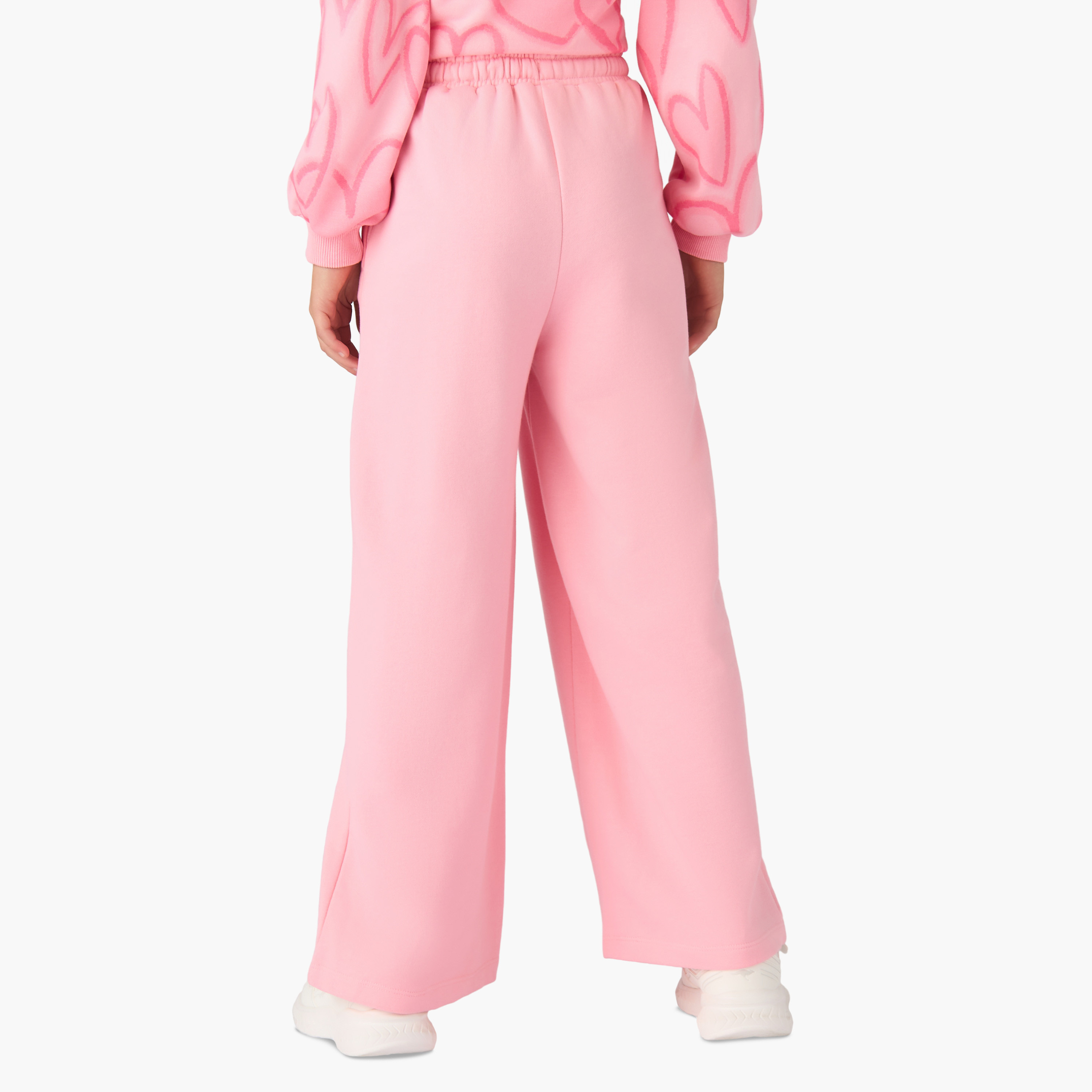 Juniors Girls Track Pants with Heart Print - Cotton-girls-clothing-bottoms-joggersandtrackpants-image-3