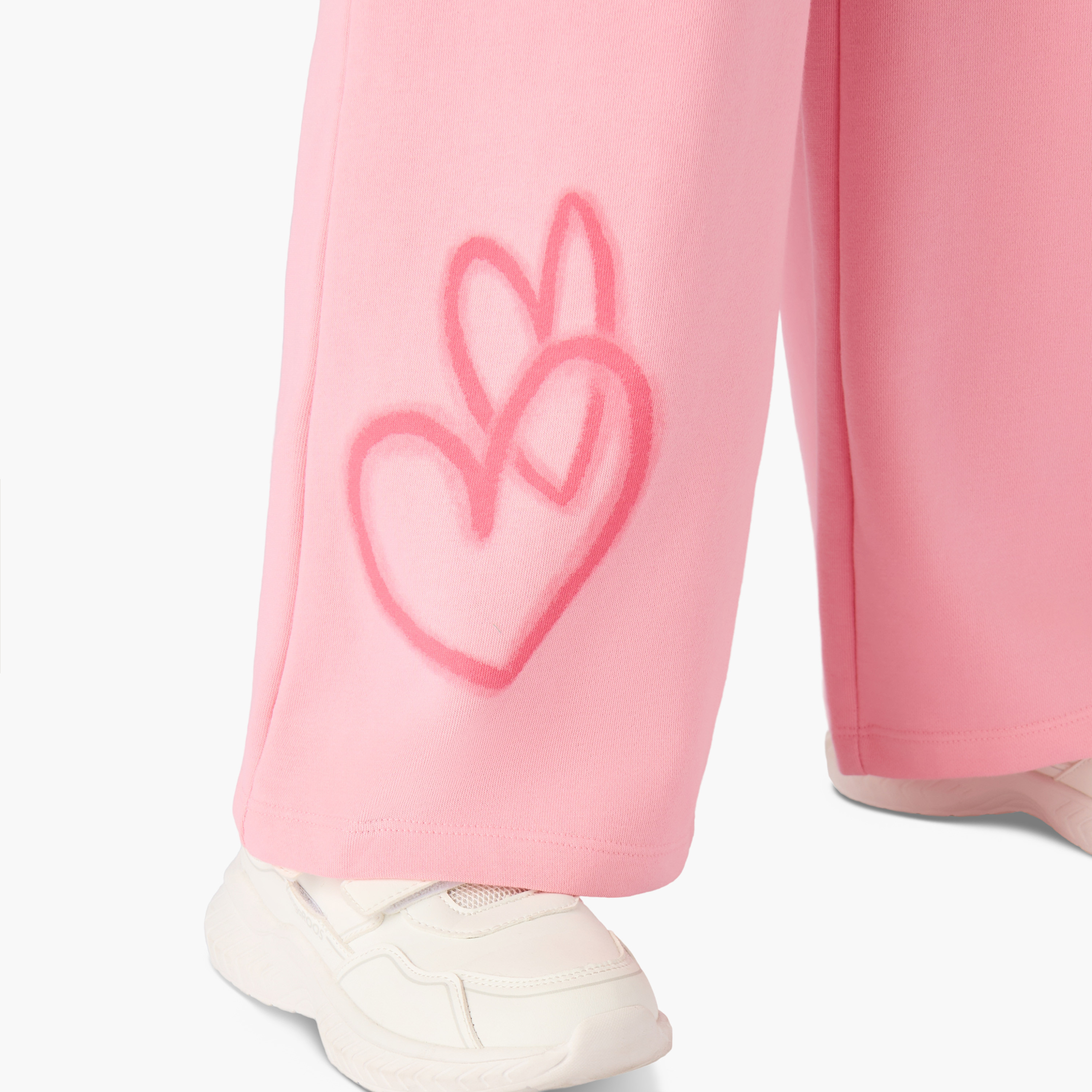 Juniors Girls Track Pants with Heart Print - Cotton-girls-clothing-bottoms-joggersandtrackpants-image-5