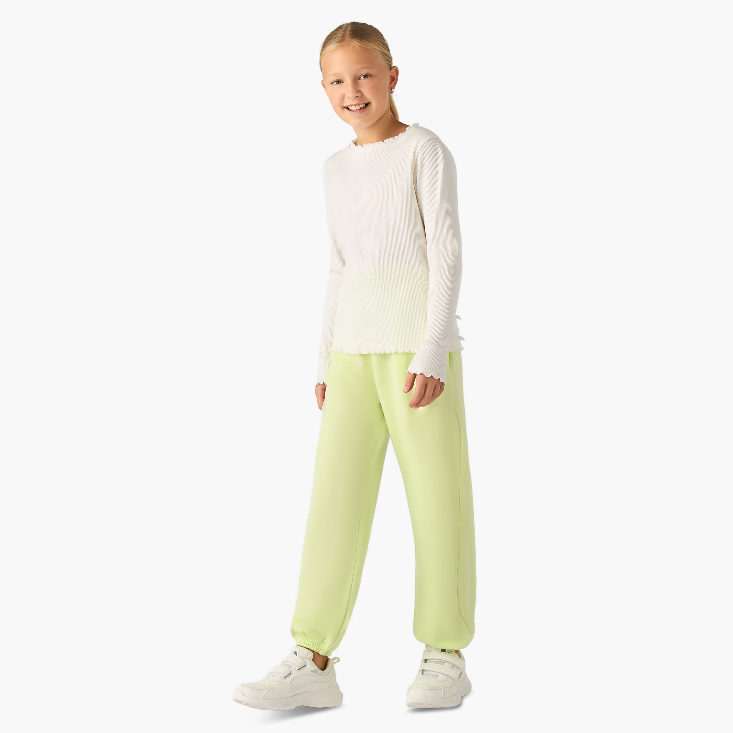 Juniors Girls Joggers with Pockets - Cotton - Drawstring Waist-girls-clothing-bottoms-joggersandtrackpants-image-2