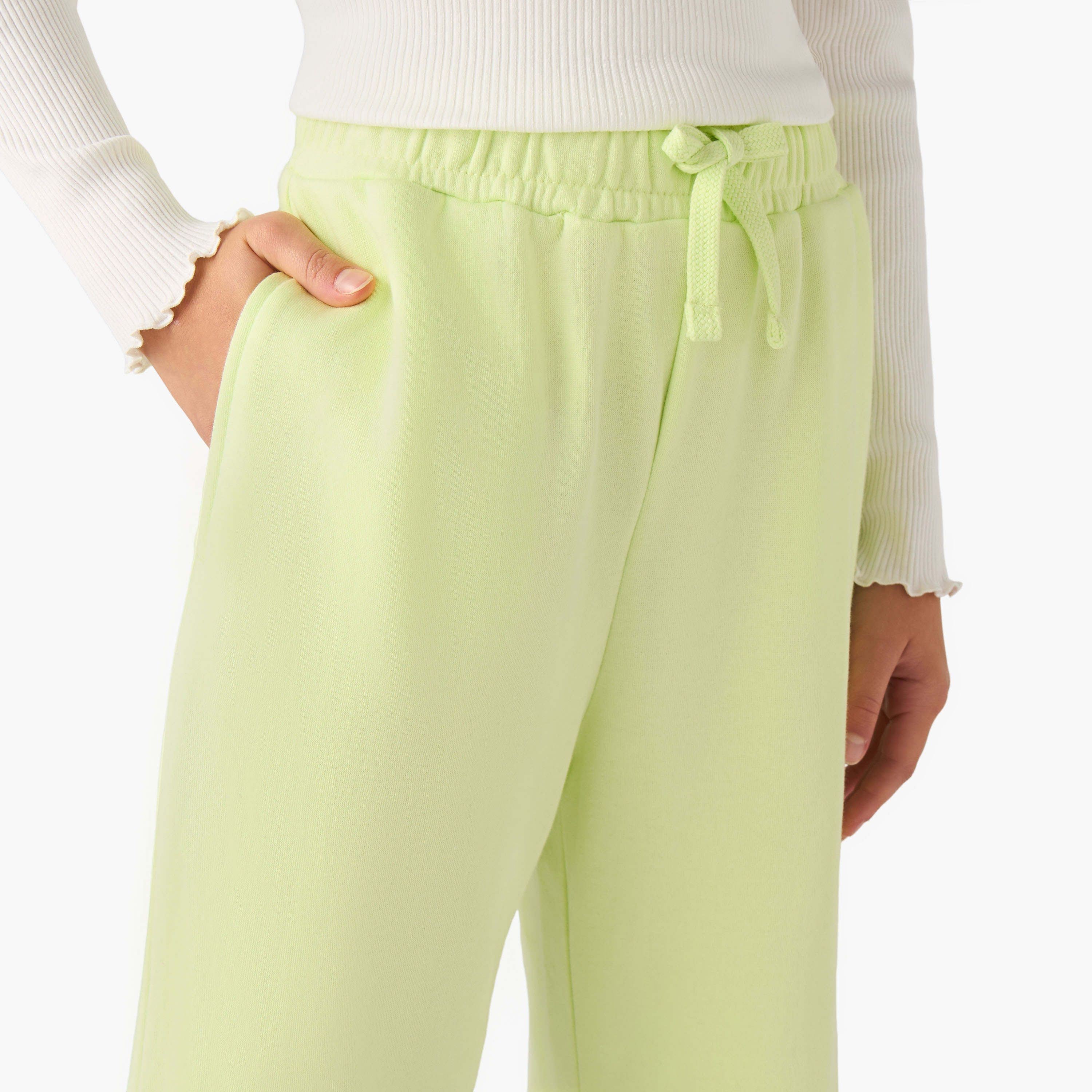 Juniors Girls Joggers with Pockets - Cotton - Drawstring Waist-girls-clothing-bottoms-joggersandtrackpants-image-4