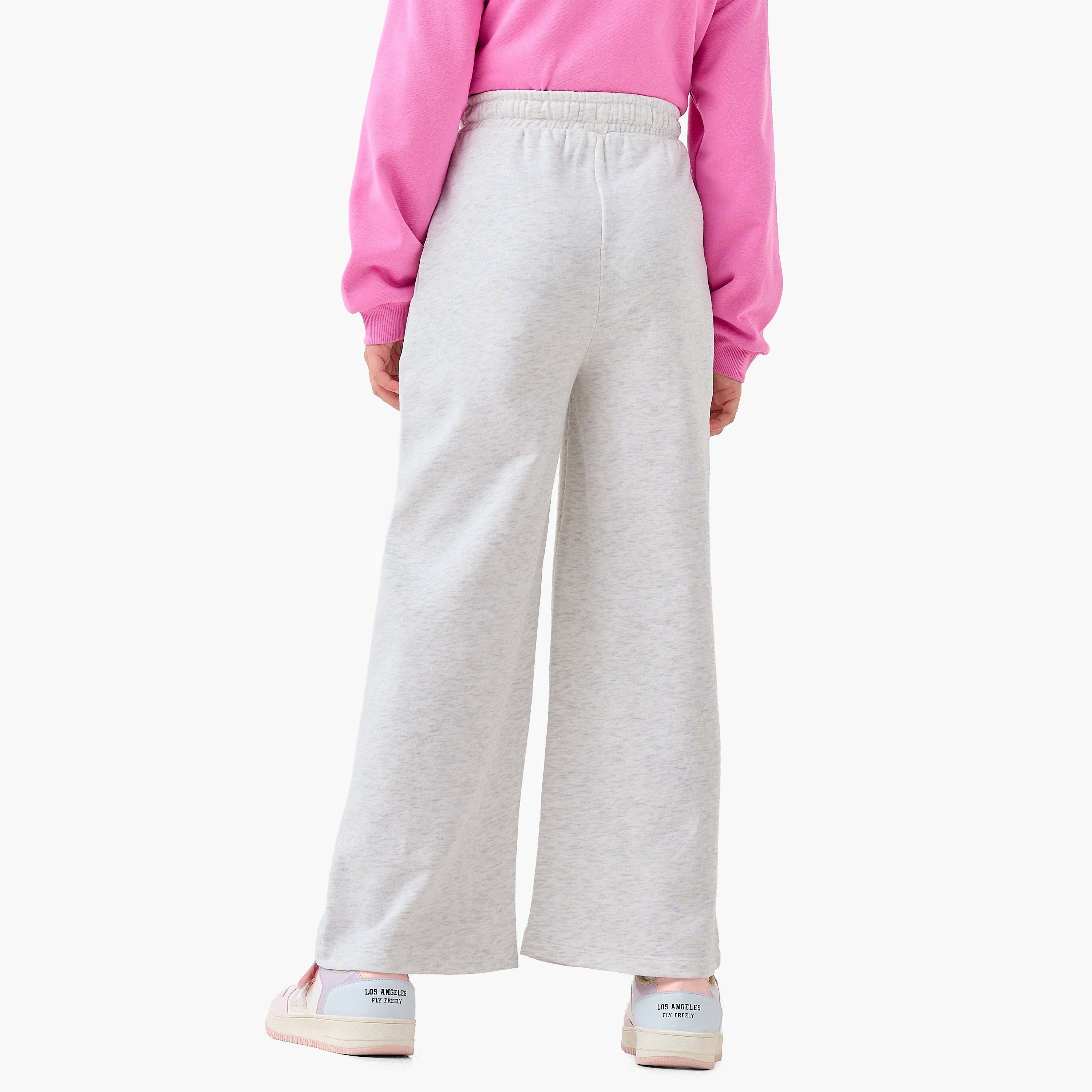 Juniors Girls Track Pants with Panel Detail - Cotton - Elasticated Drawstring-girls-clothing-bottoms-joggersandtrackpants-image-3