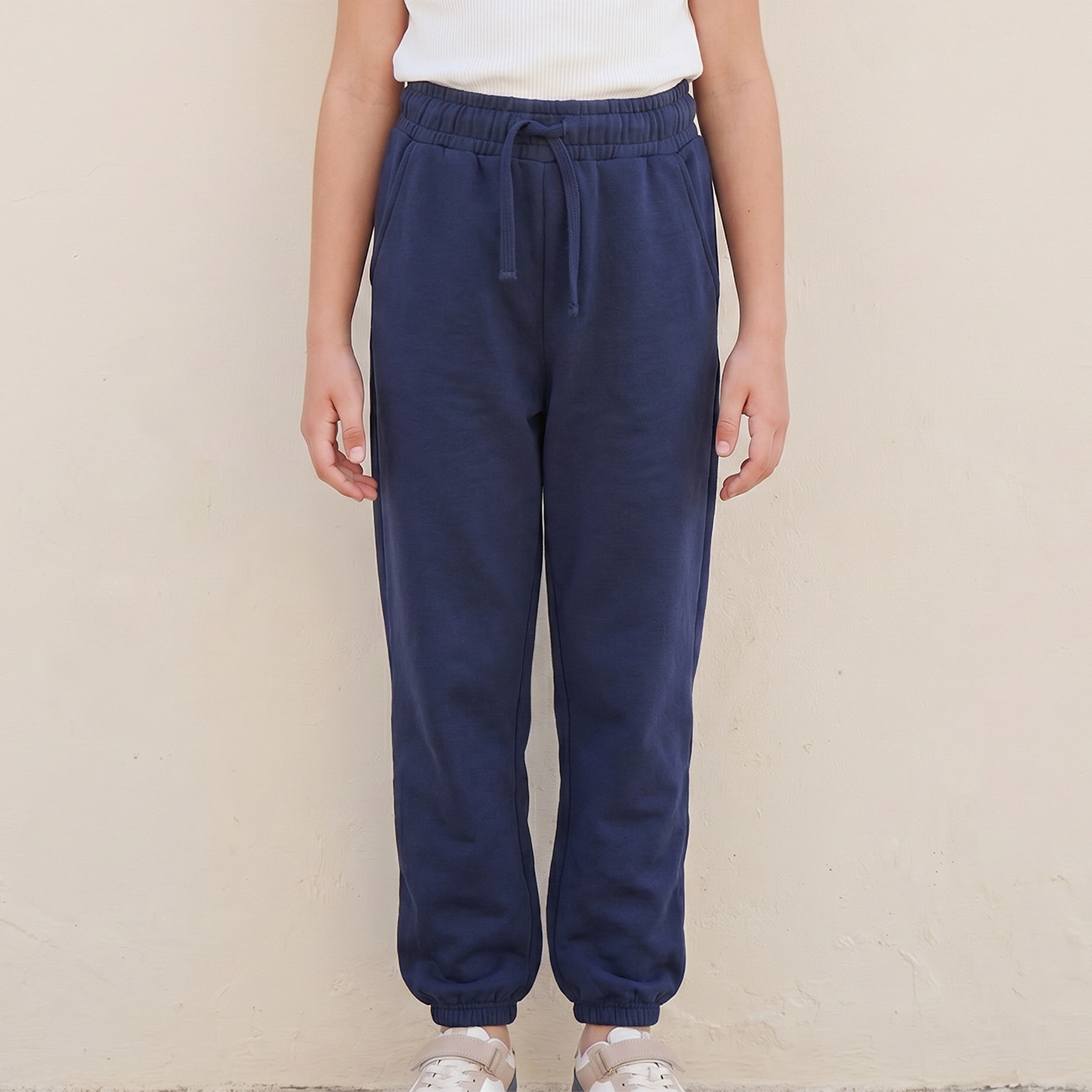 Juniors Drawstring Waist Joggers with Pockets-girls-clothing-bottoms-joggersandtrackpants-image-1