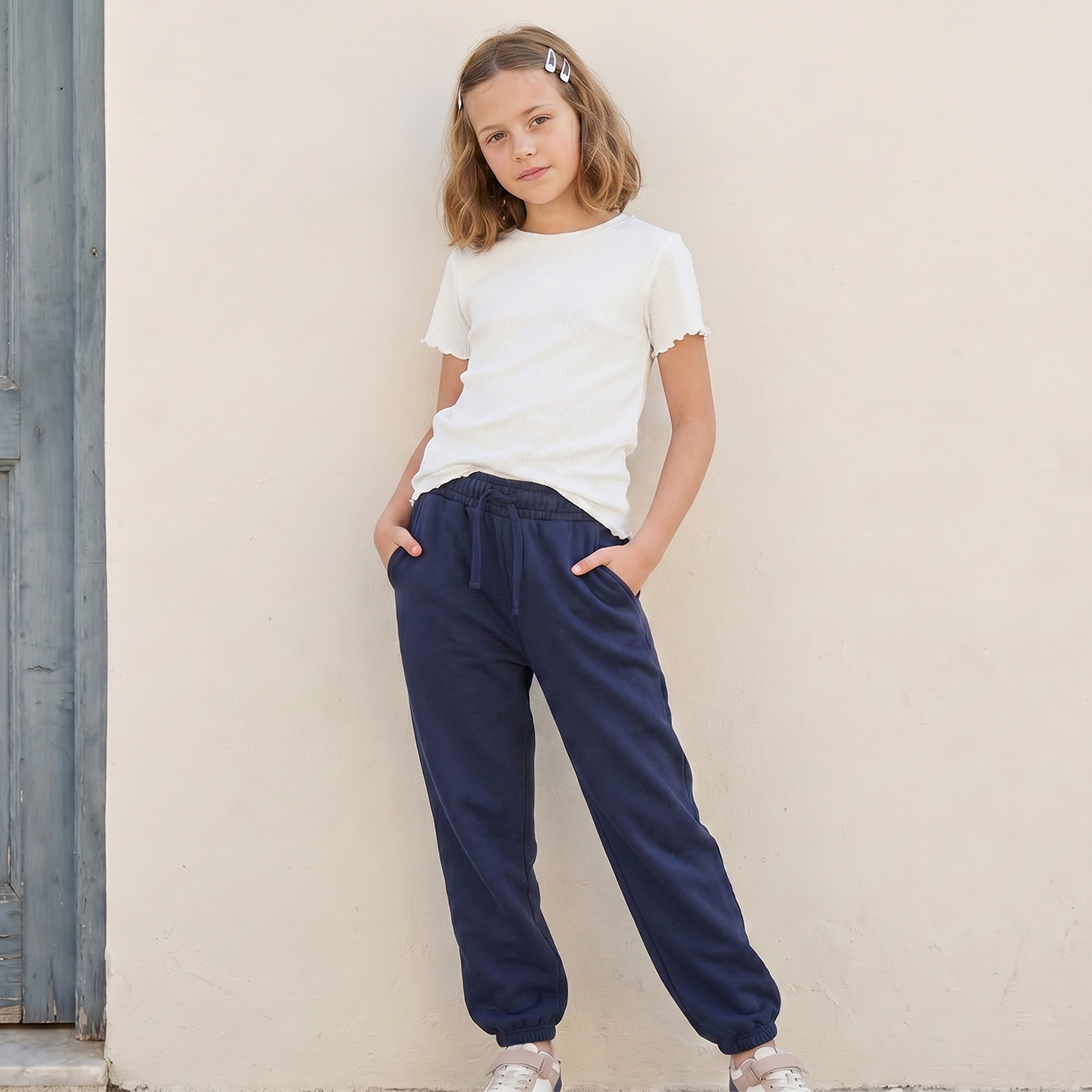Juniors Drawstring Waist Joggers with Pockets-girls-clothing-bottoms-joggersandtrackpants-image-6