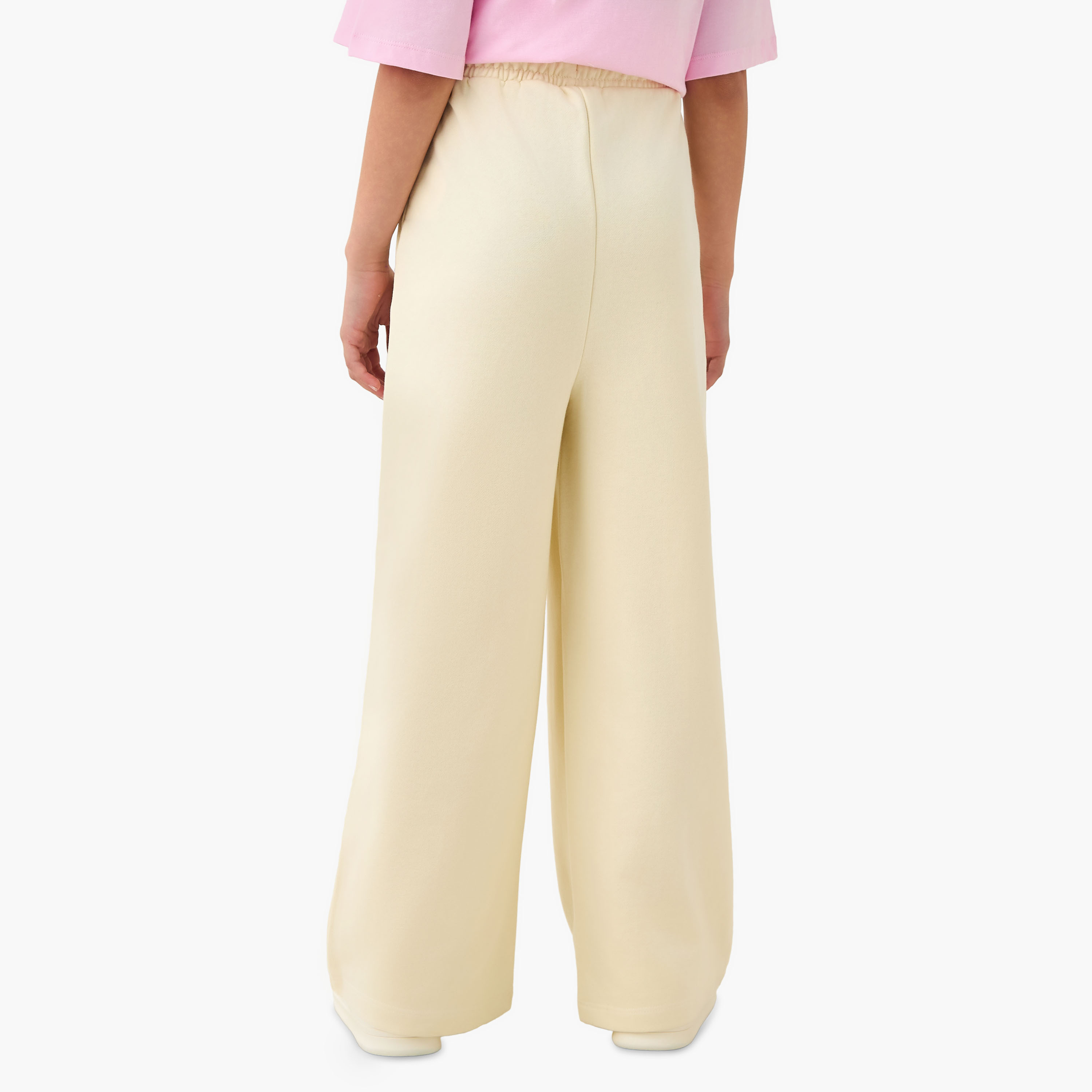 Juniors Elastic Waist Wide Leg Track Pants with Tipping Detail-girls-clothing-bottoms-joggersandtrackpants-image-3