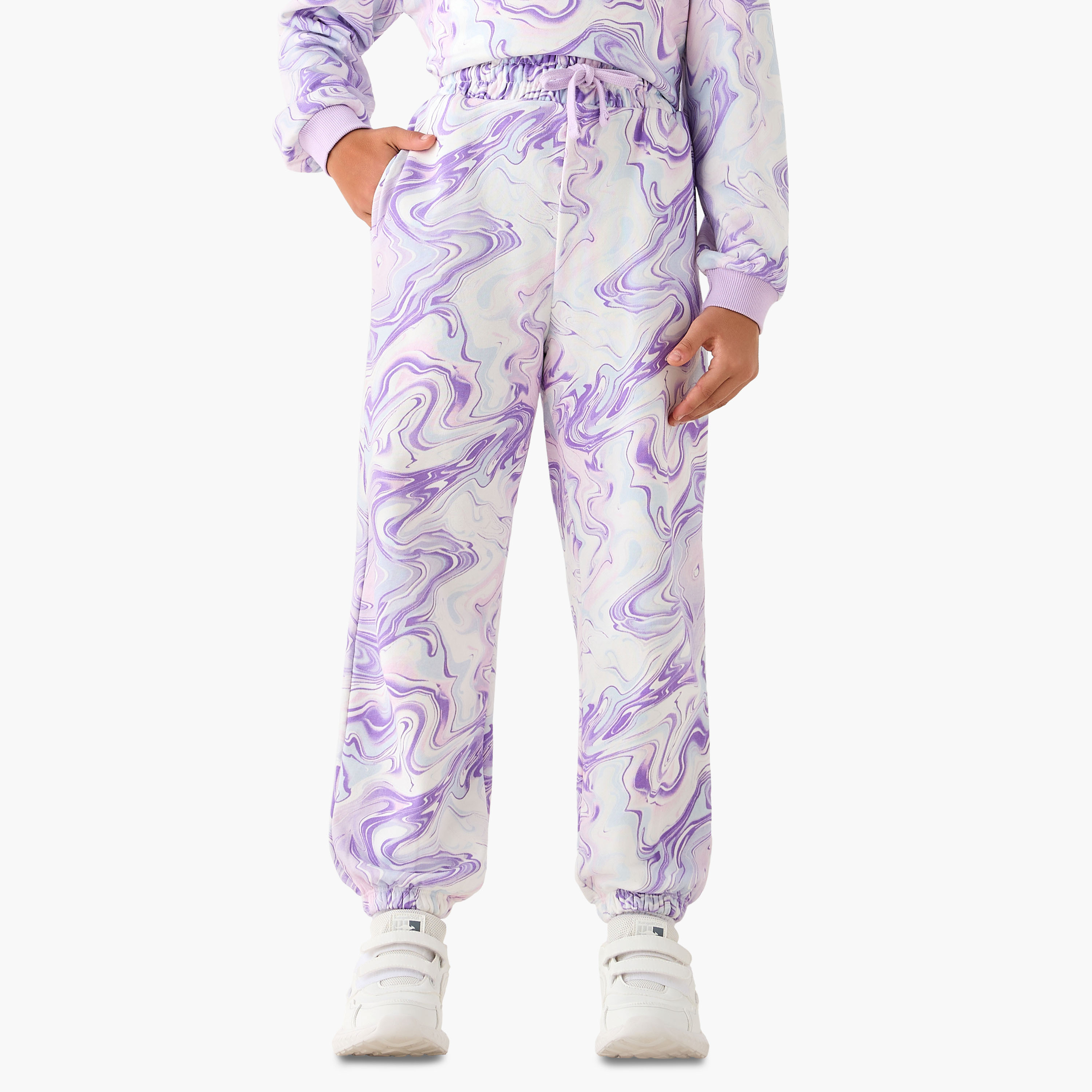 Juniors Drawstring Waist Joggers with Pockets-girls-clothing-bottoms-joggersandtrackpants-image-1