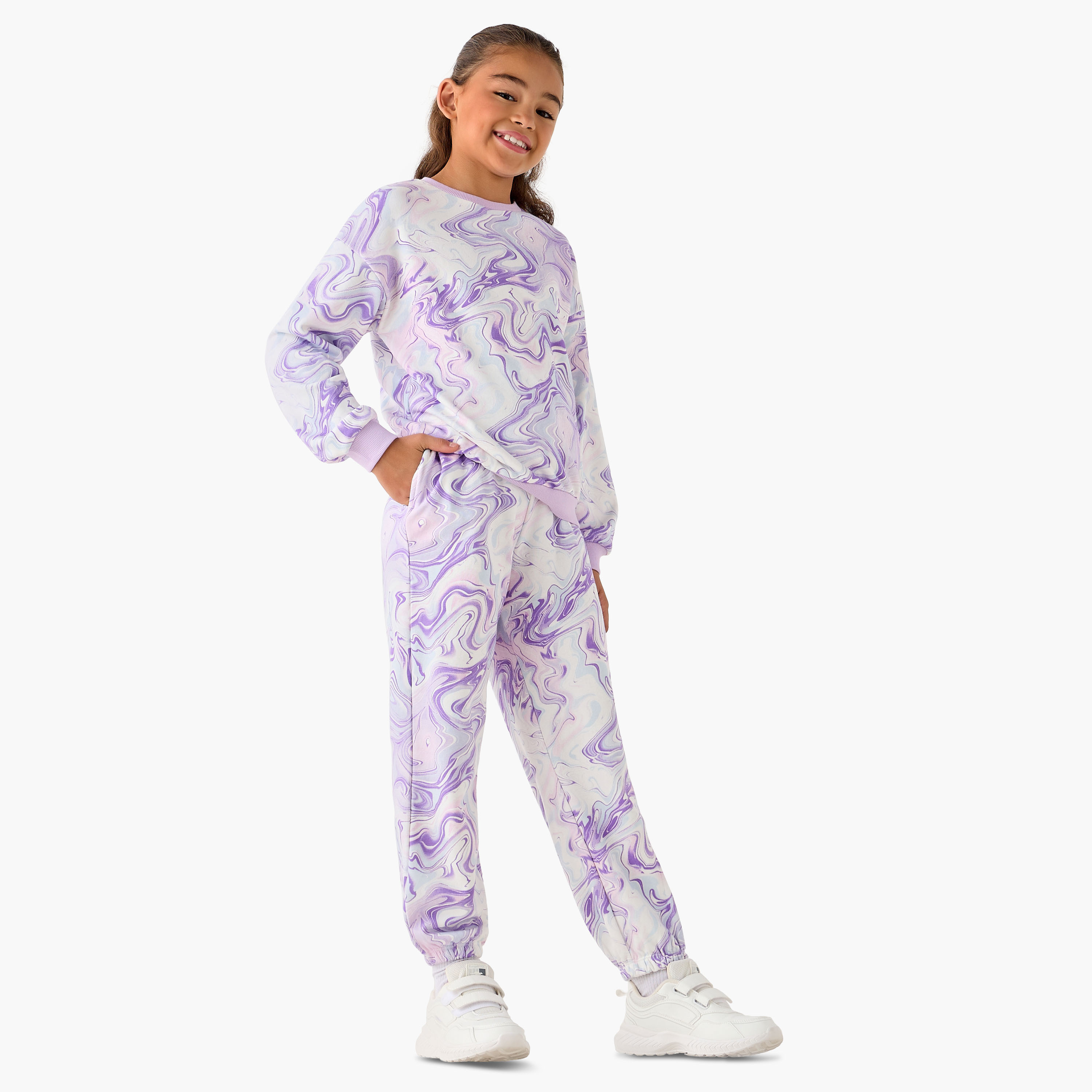 Juniors Drawstring Waist Joggers with Pockets-girls-clothing-bottoms-joggersandtrackpants-image-2