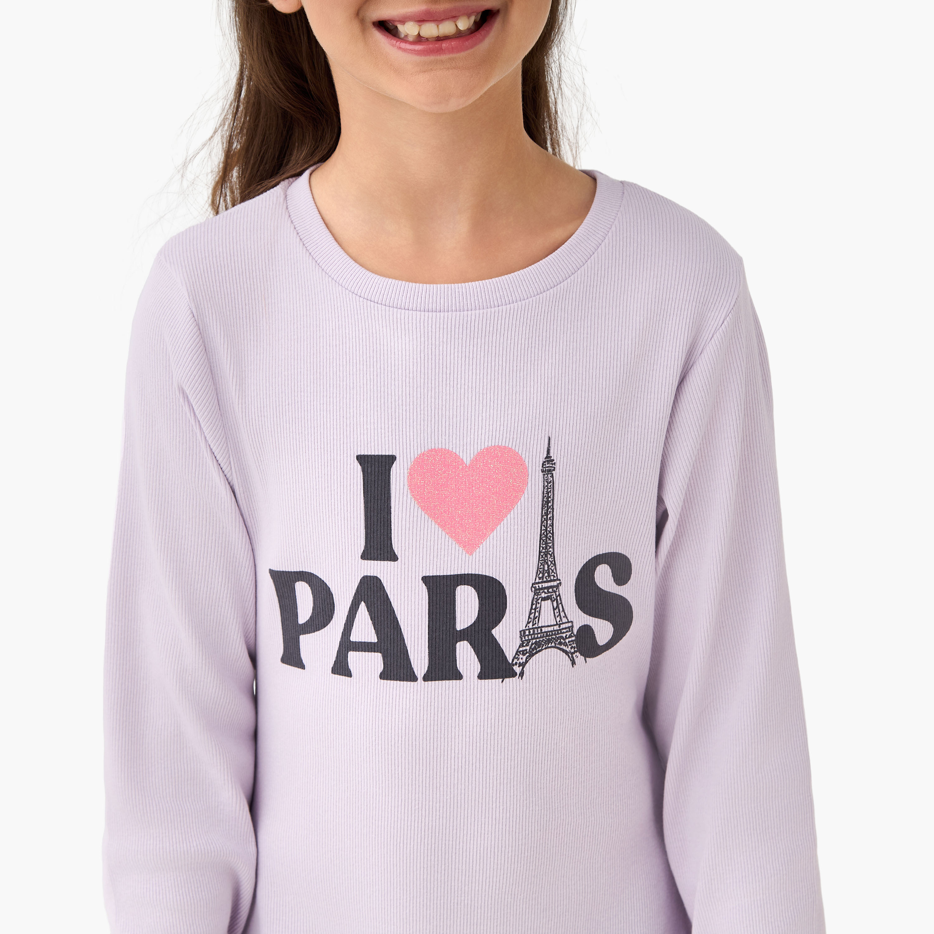 Juniors Round Neck Long Sleeve Dress with Floral Print-girls-clothing-dressesandjumpsuits-image-4