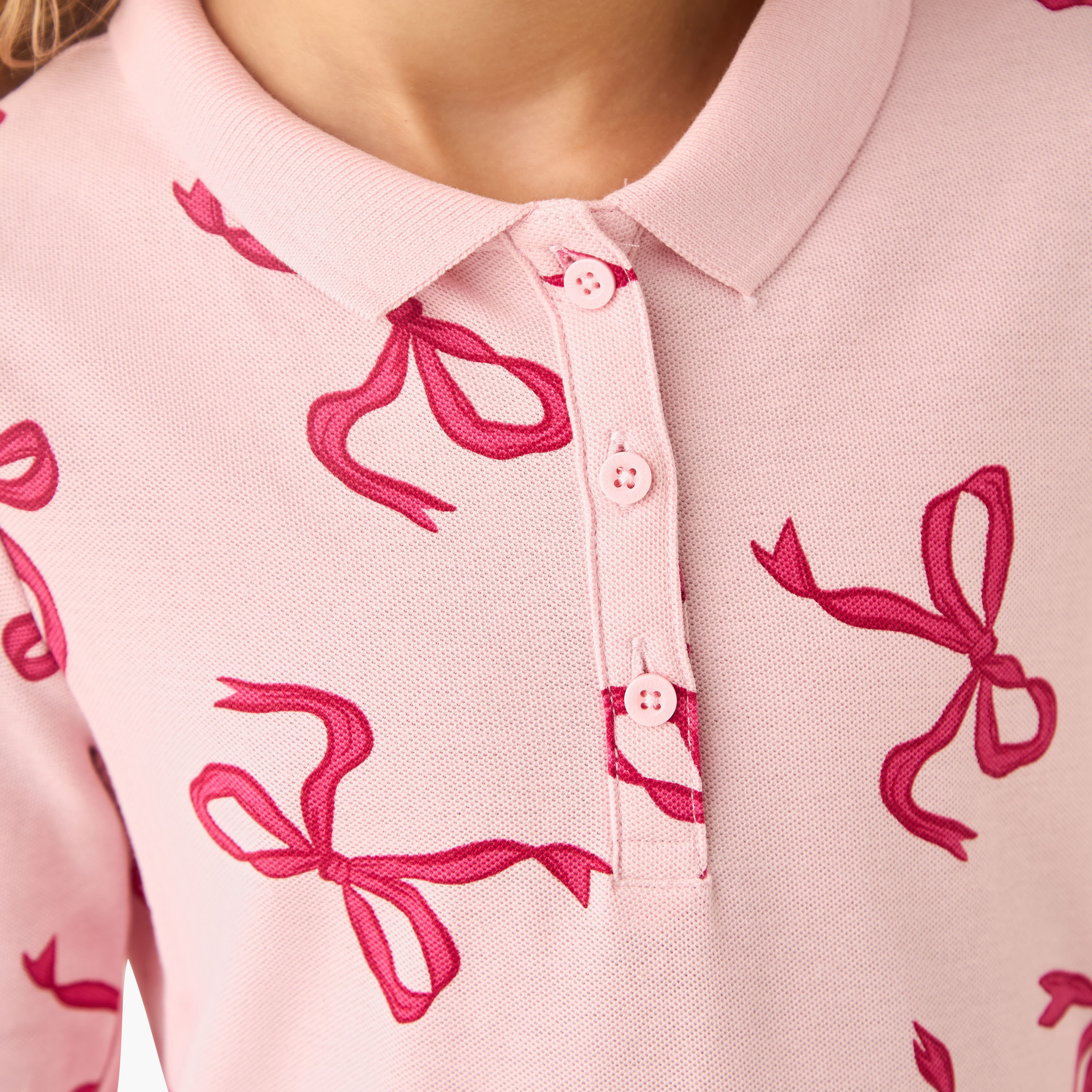 Juniors Collared Long Sleeves Knee Length Polo Dress with Heart Print-girls-clothing-dressesandjumpsuits-image-5