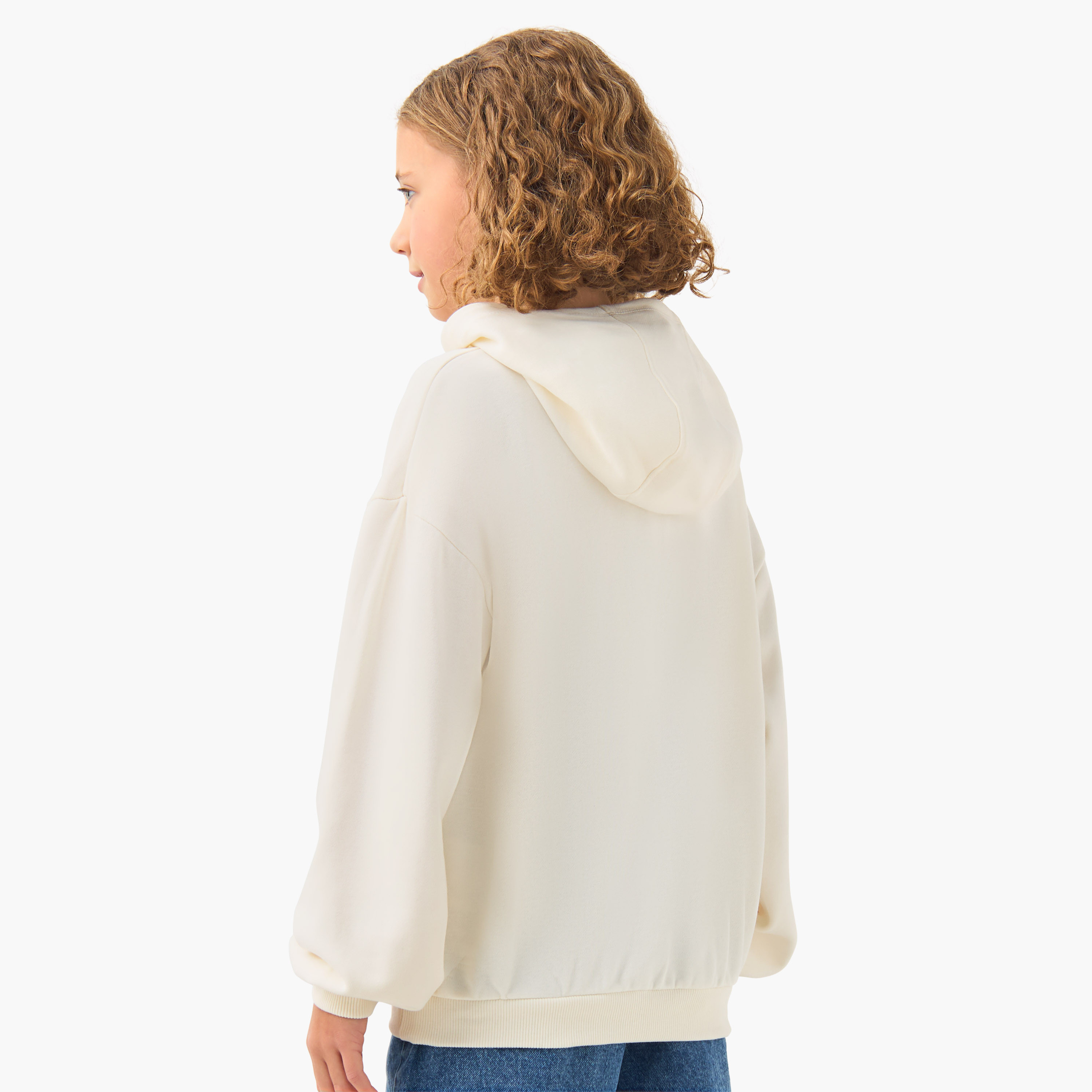 سويت شيرت قطن بقبعة وأكمام طويلة وطبعات جرافيتي للبنات من جونيورز-girls-clothing-sweatshirts-image-3