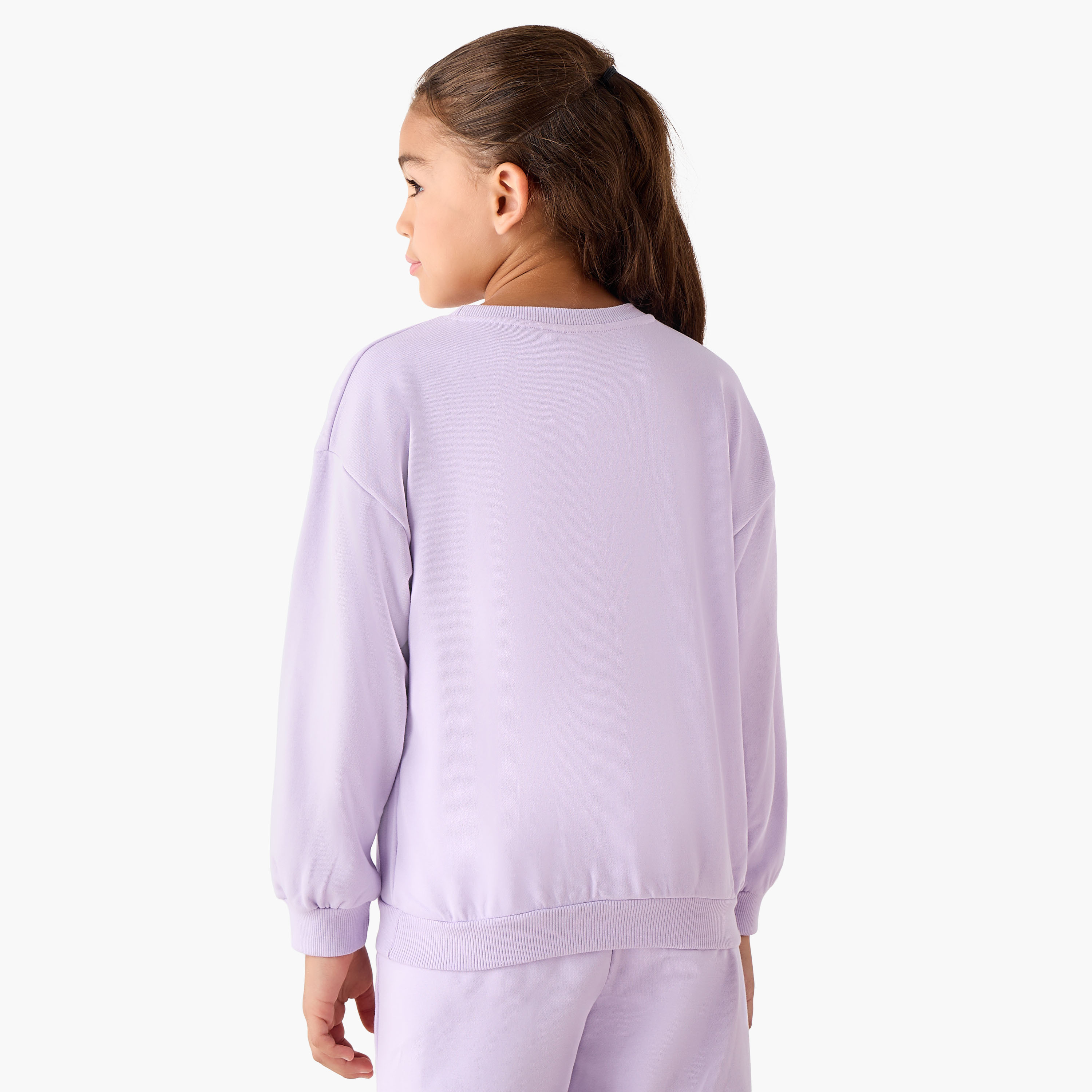 Juniors Printed Sweatshirt with Long Sleeves-girls-clothing-winterwear-sweatshirts-image-3