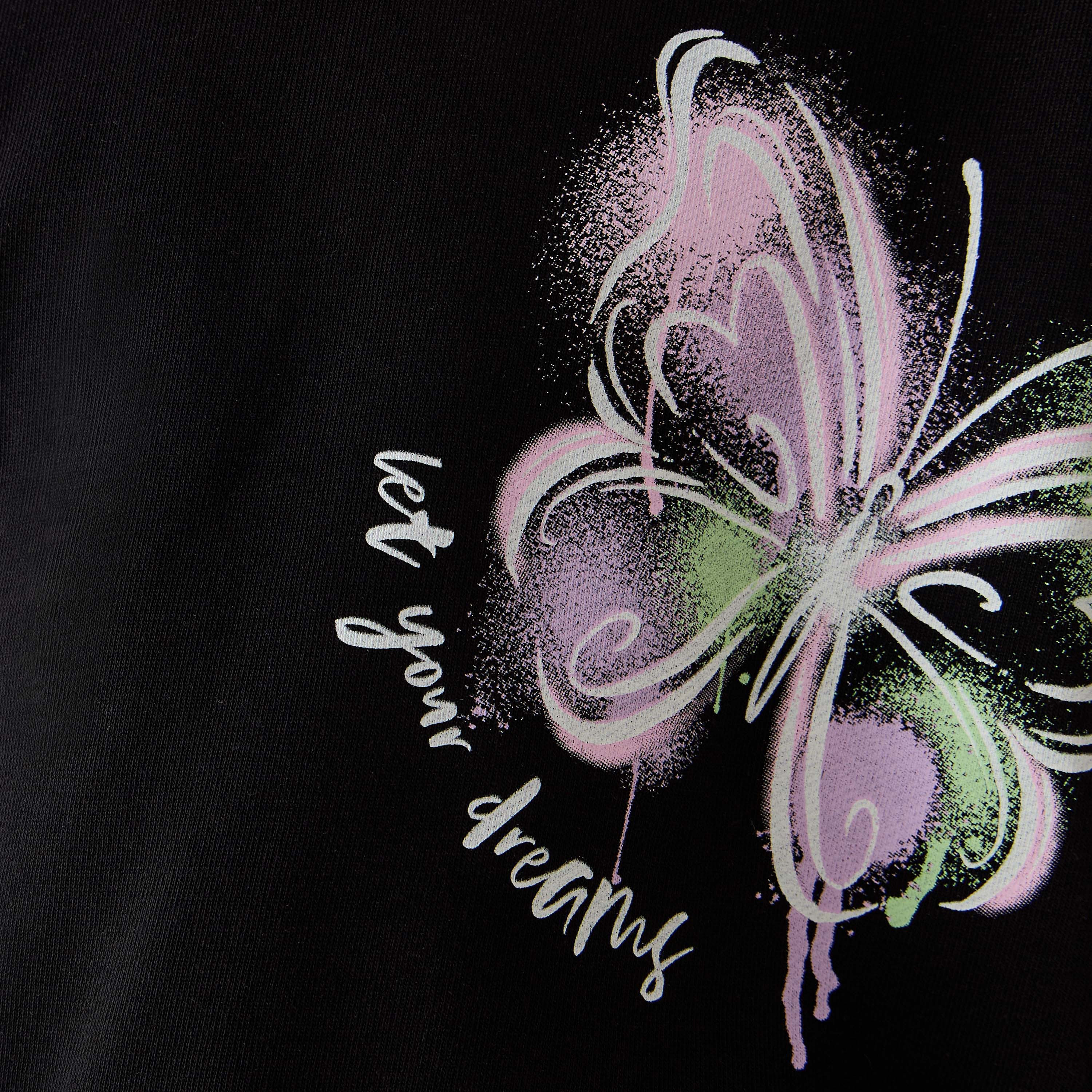 Juniors Butterfly Print Sweatshirt with Long Sleeves-girls-clothing-sweatshirts-image-5