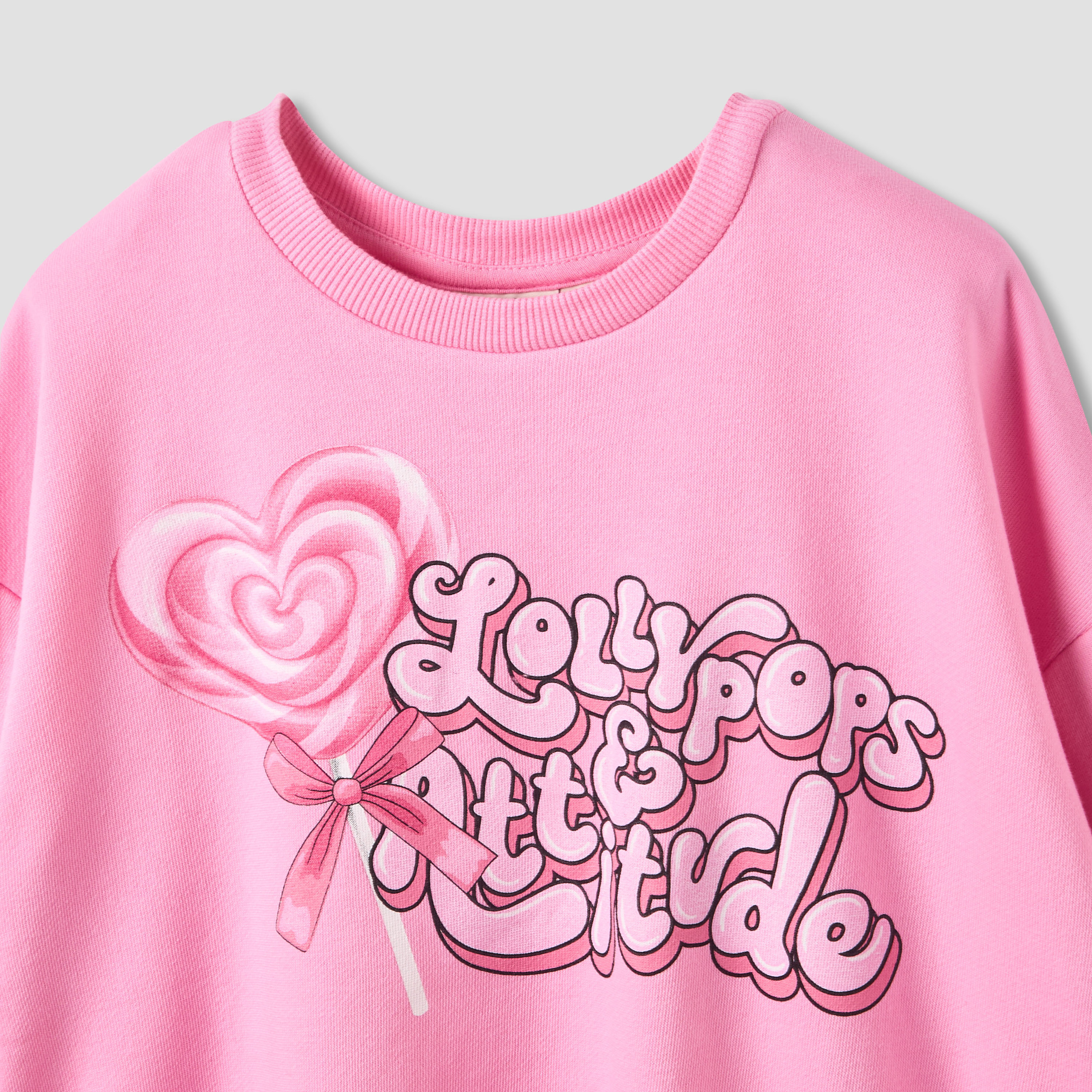 Juniors Printed Sweatshirt with Long Sleeves-girls-clothing-sweatshirts-image-3