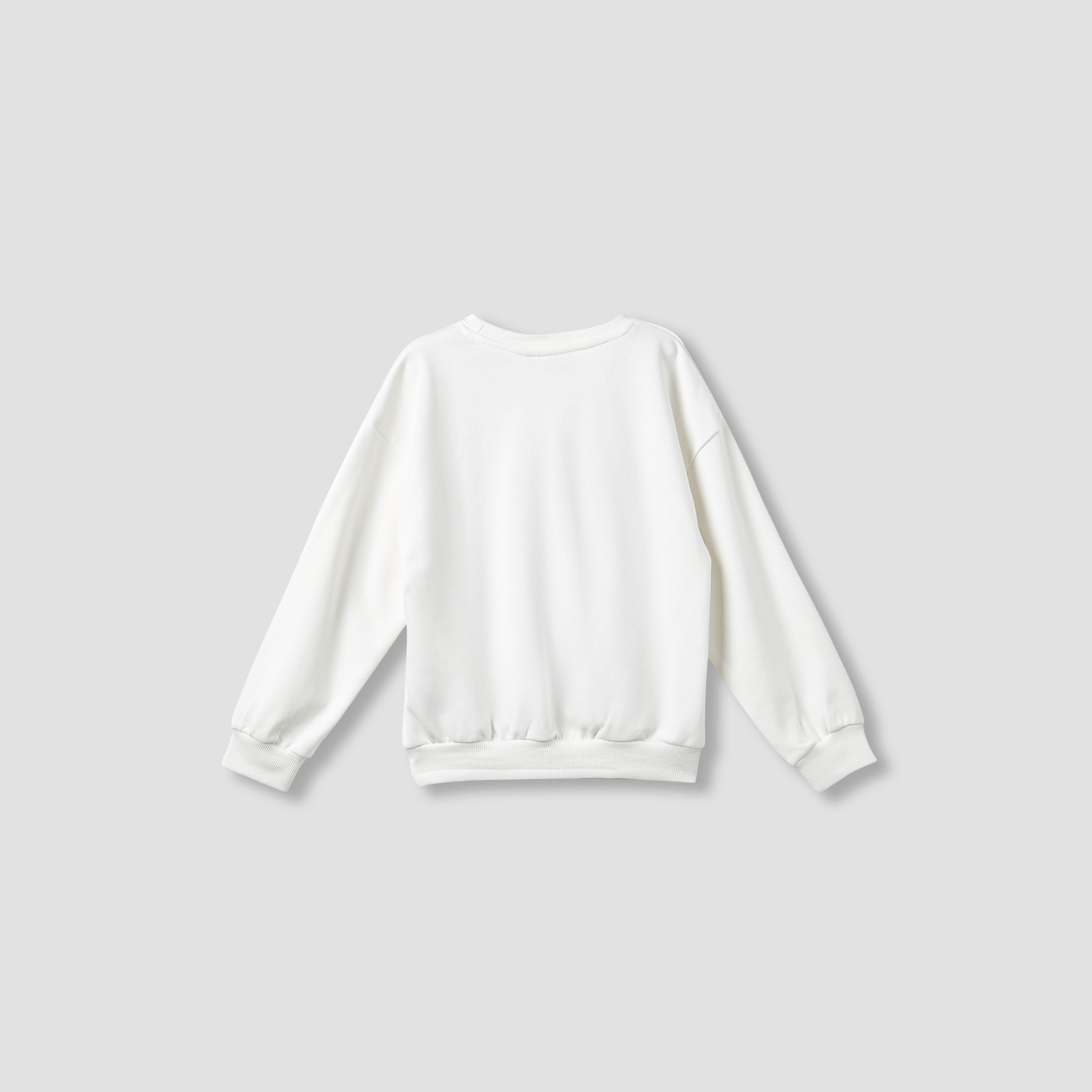 Juniors Girls Crew Neck Sweatshirt with Graphic Print - Cotton - Long Sleeves-girls-clothing-sweatshirts-image-2