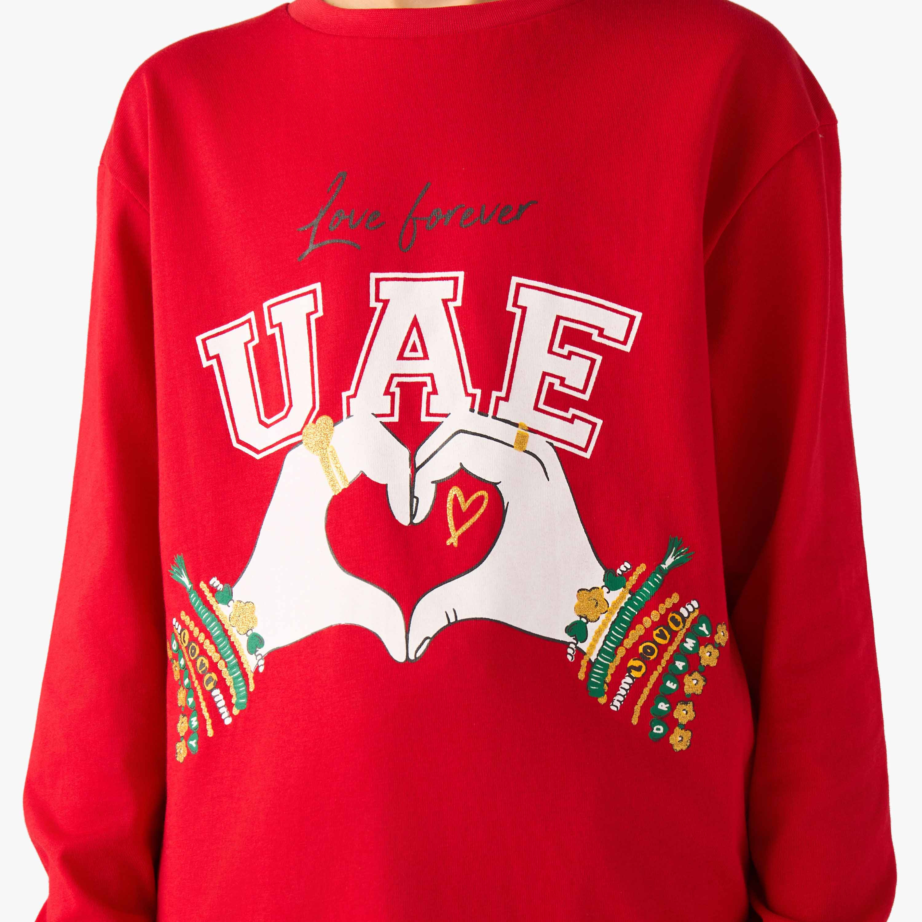 تيشيرت بناتي قطن بأكمام طويلة ورقبة ضيقة وطبعات من جونيورز-girls-clothing-tshirts-image-5