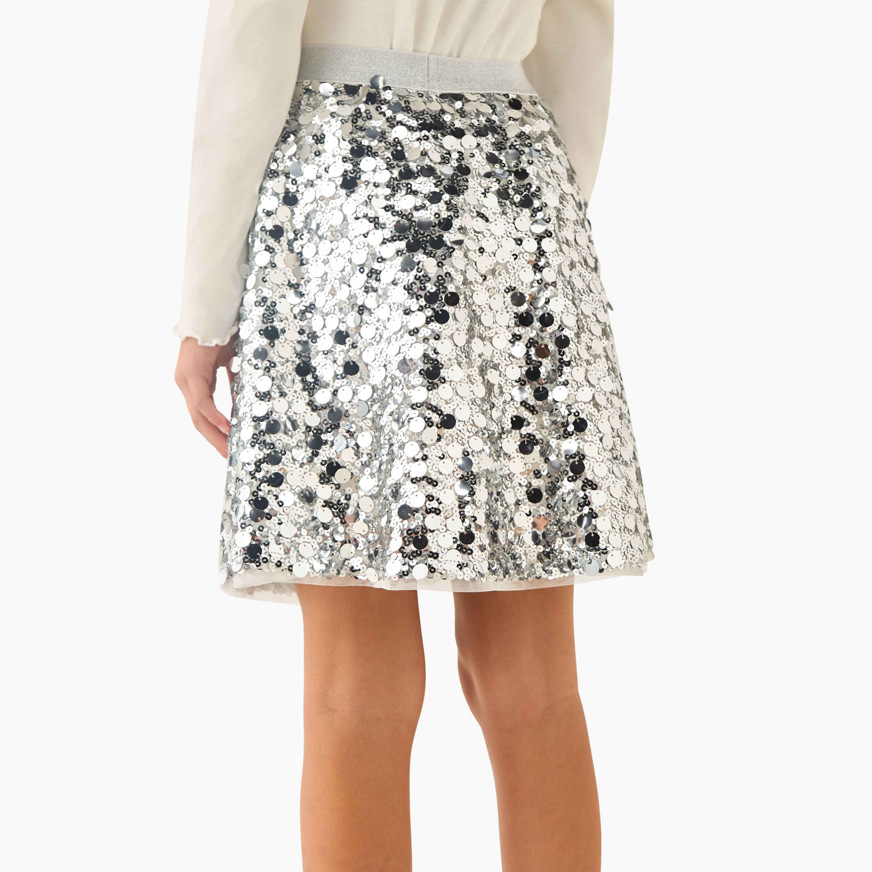 Juniors Girls Skirt with Sequin Embellishments-girls-clothing-bottoms-skirts-image-3