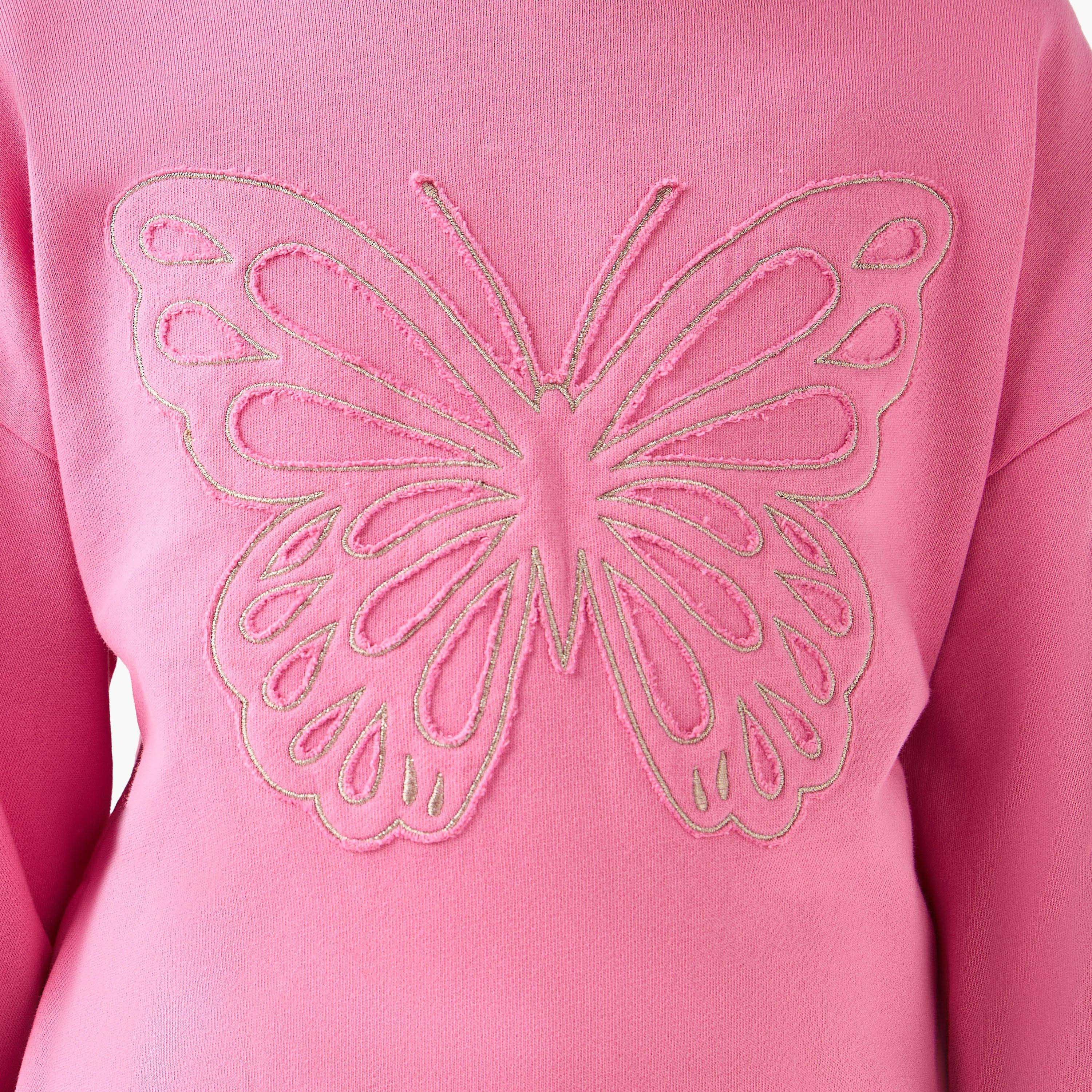 Juniors Embellished Butterfly Hooded Sweatshirt and Joggers Set-girls-clothing-setsandcoords-image-6