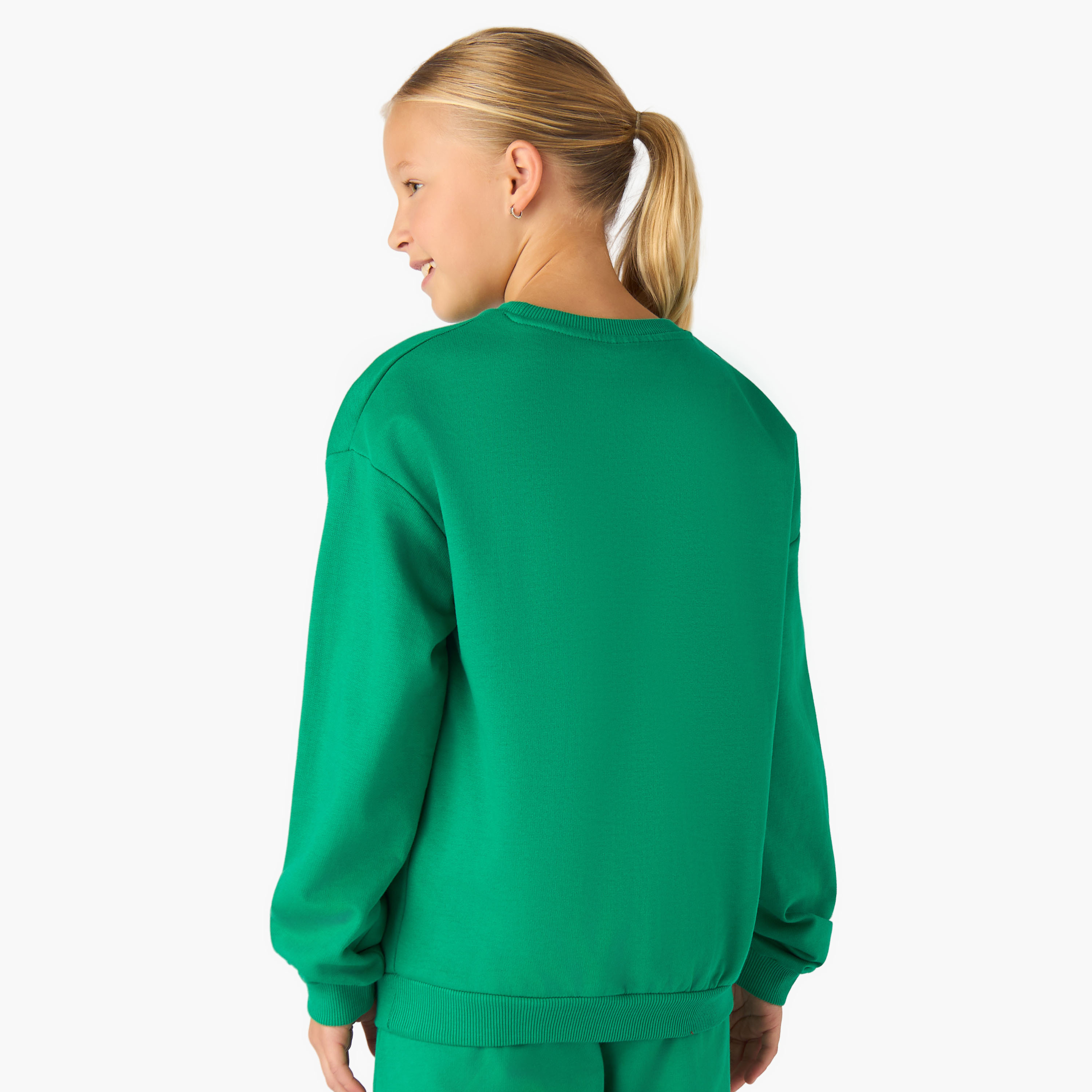 سويت شيرت قطن بياقة ضيقة وأكمام طويلة وطبعات للبنات من جونيورز-girls-clothing-sweatshirts-image-3
