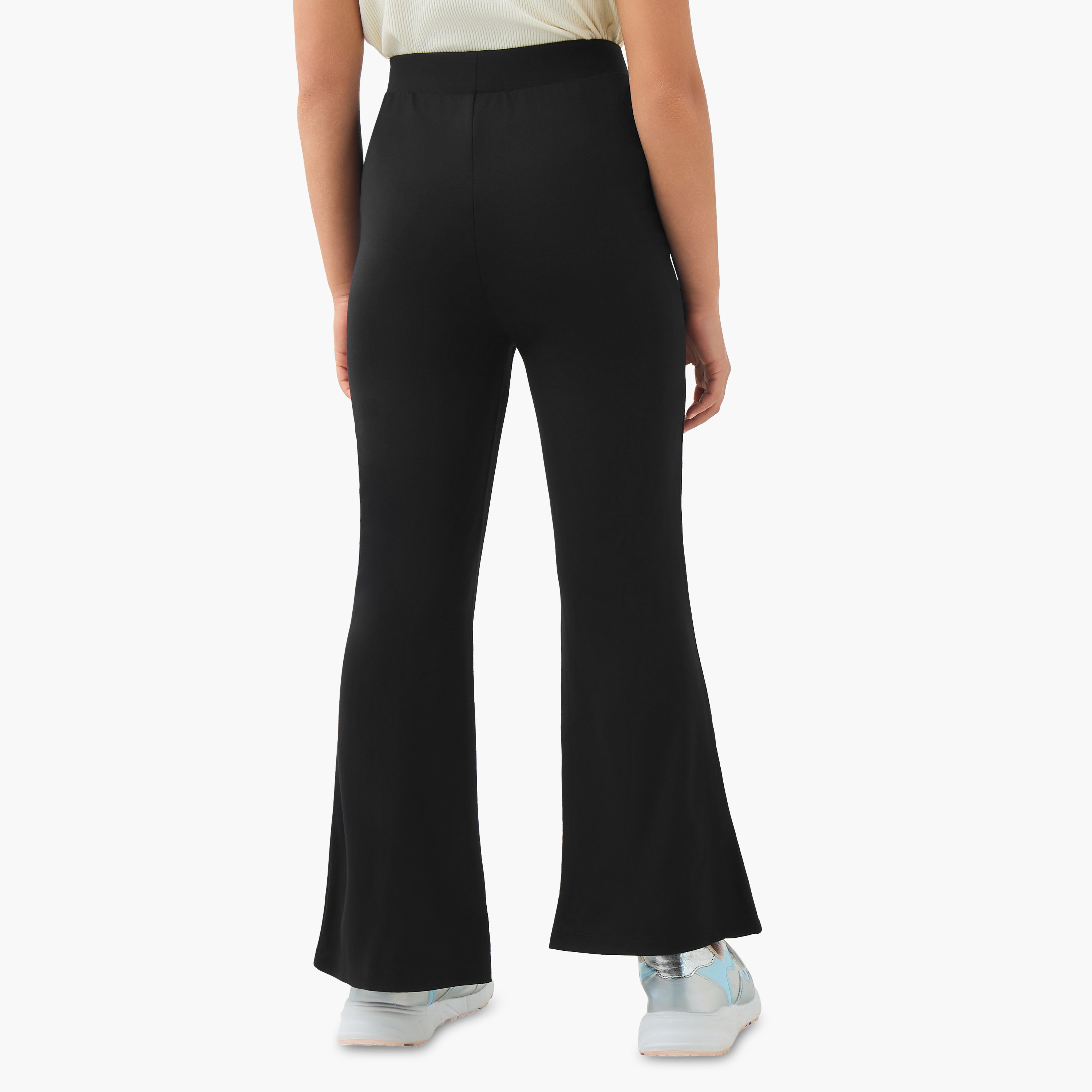 Juniors Girls Trousers with Slit Detail - Cotton-girls-clothing-bottoms-trousers-image-3