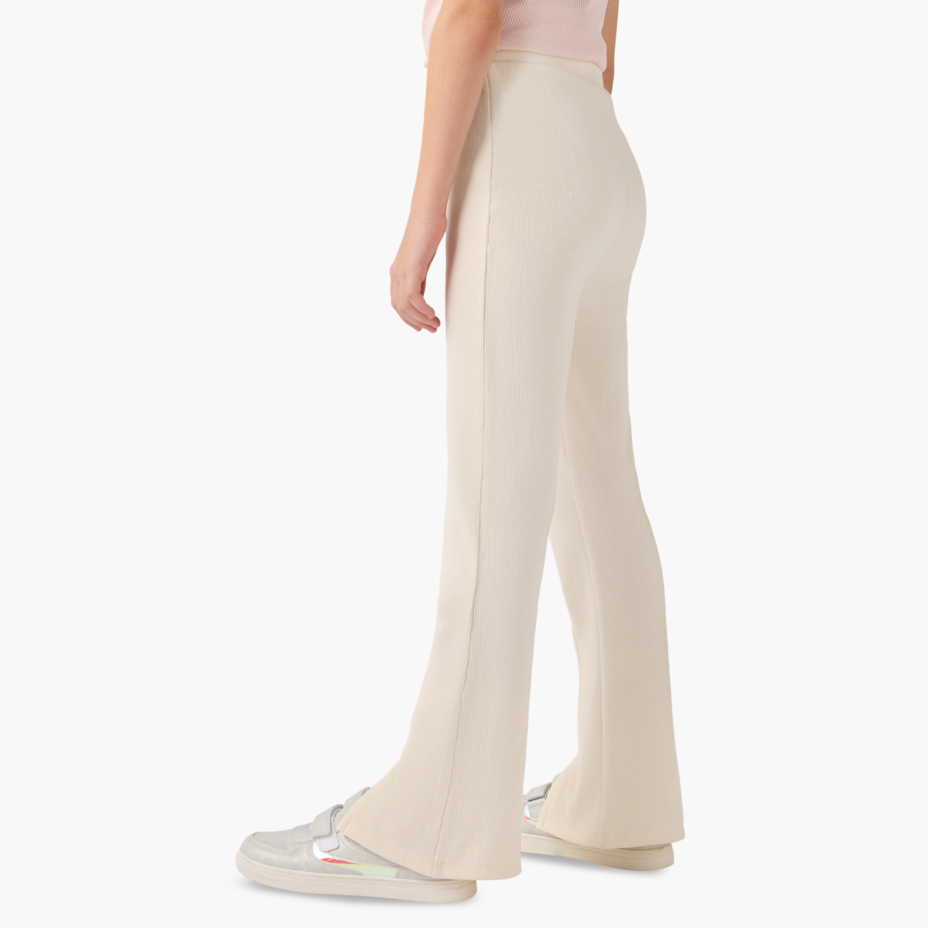 Juniors Ribbed Flared Leggings-girls-clothing-bottoms-leggings-image-3
